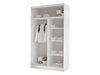 Armoire Closico 164 (Blanc + Noir)