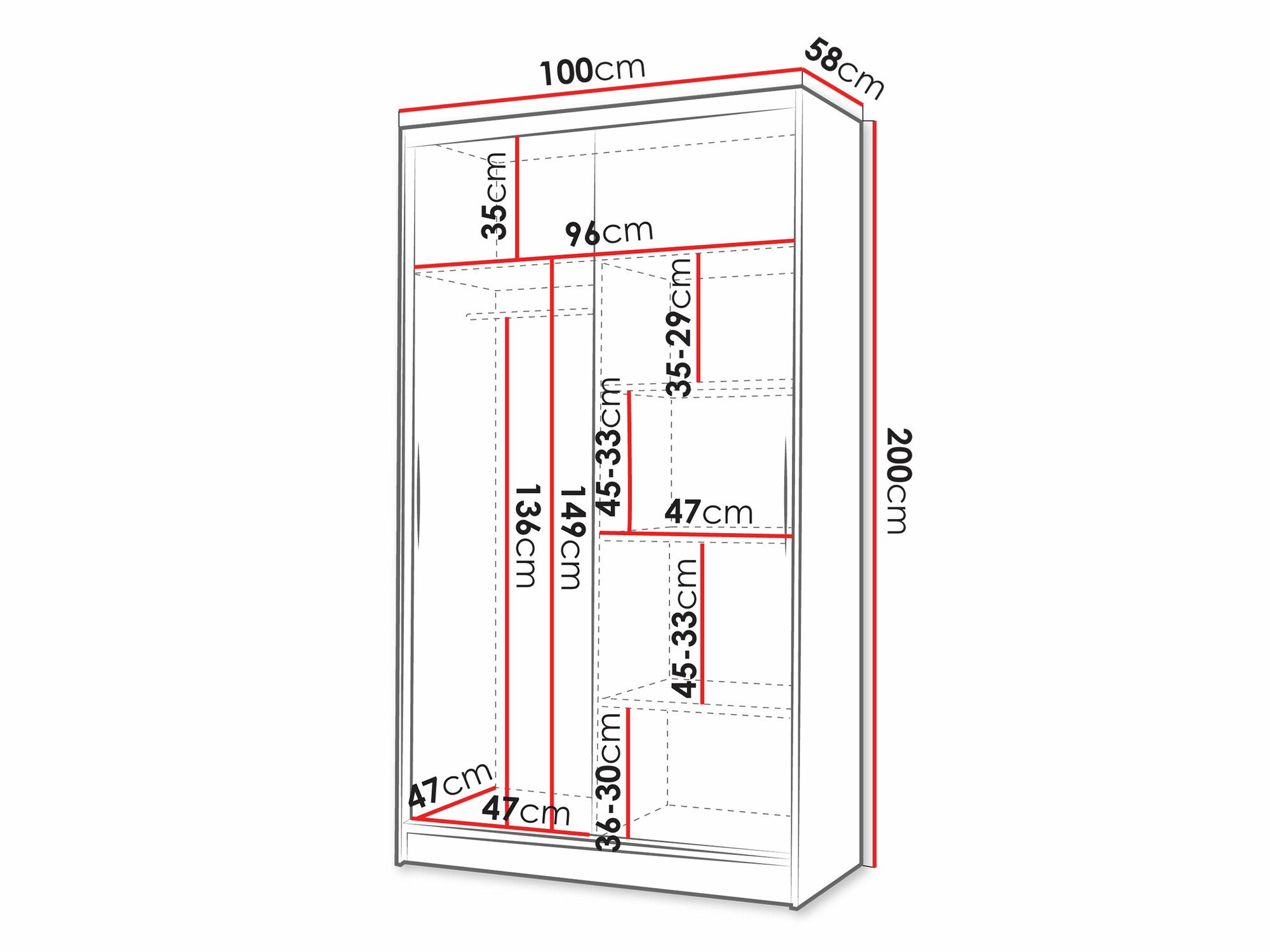 Armoire Closico Structor VI (Sonoma chêne + Blanc)