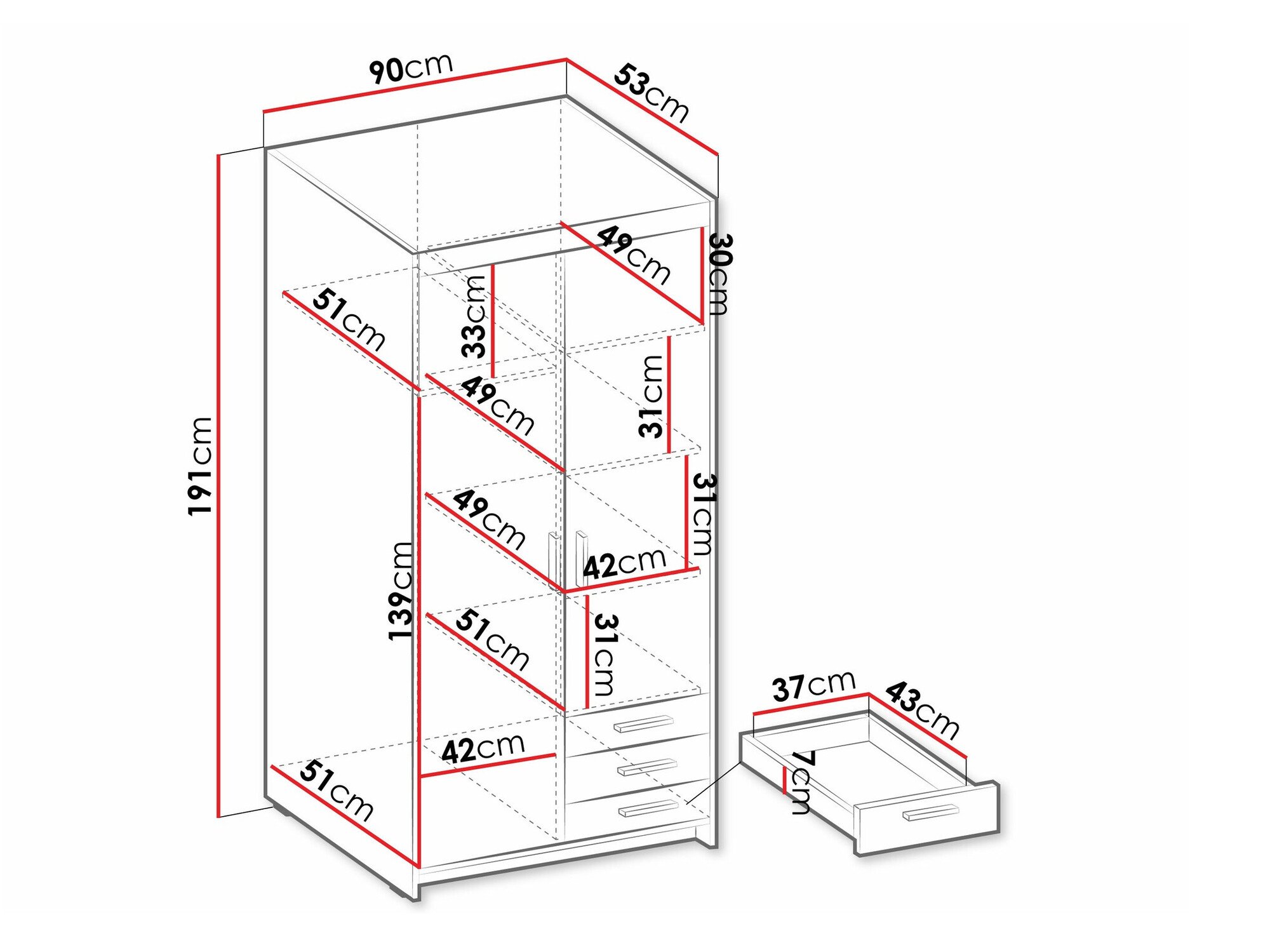 Armoire Novduni 112 (Chêne de Lefkas)