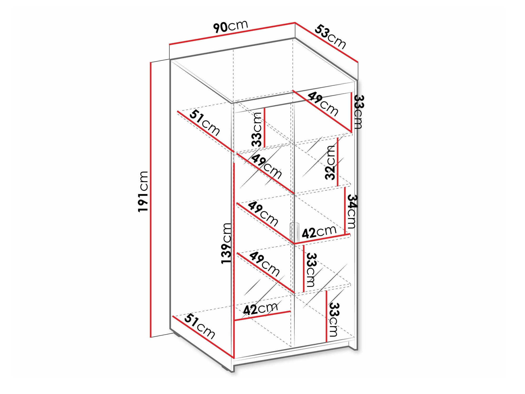 Armoire Novduni 114 (Blanc)