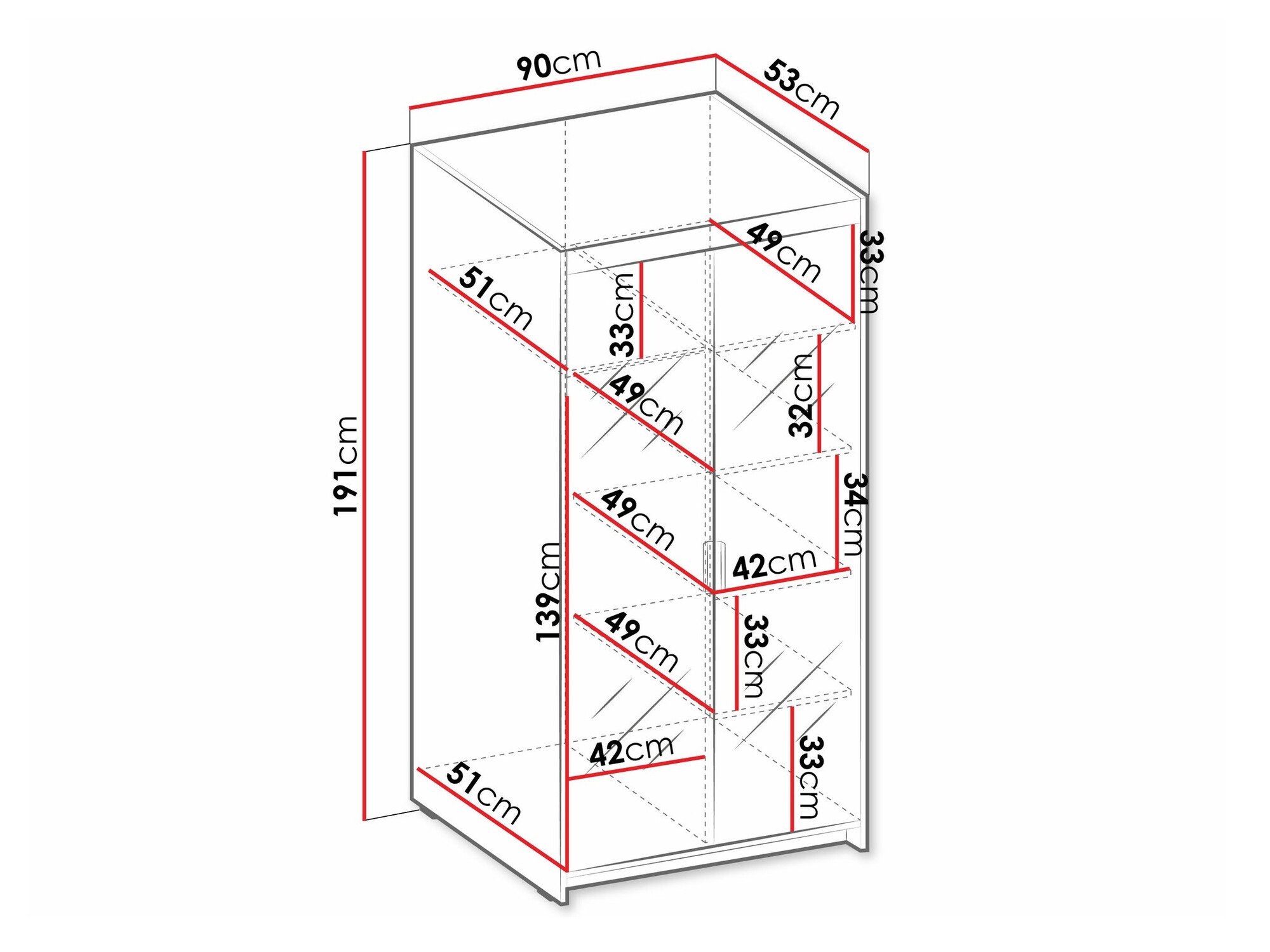 Armoire Novduni 114 (Sonoma chêne)