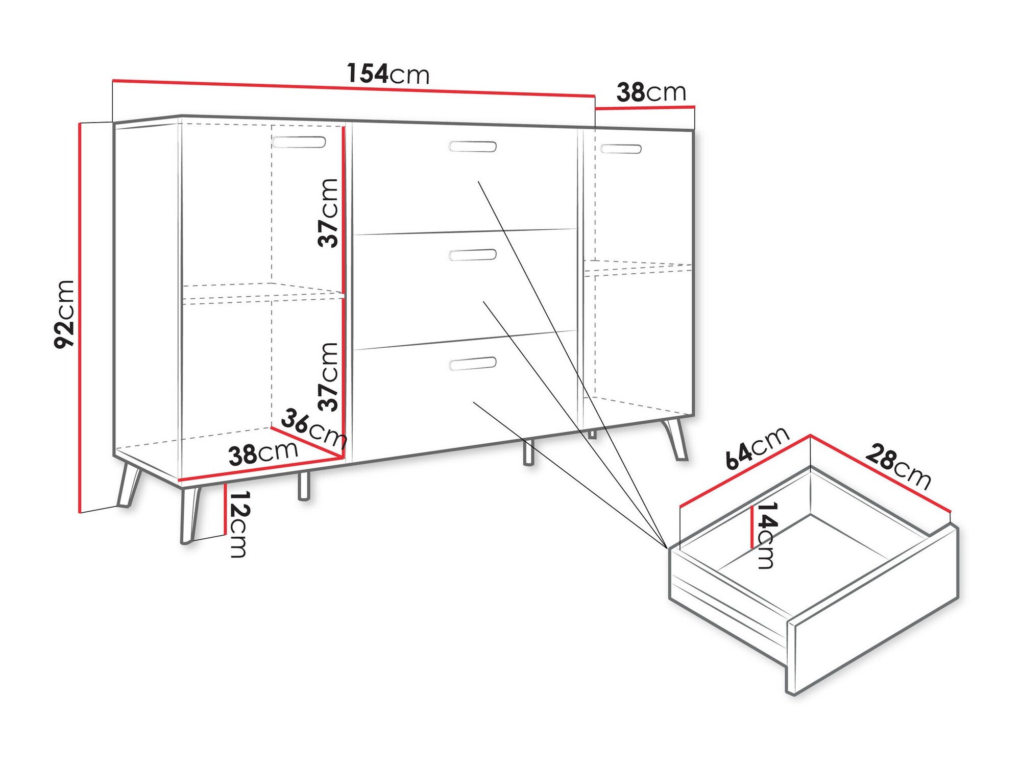 Commode Comfivo Capella I (Cachemire + Cachemire Brillant)