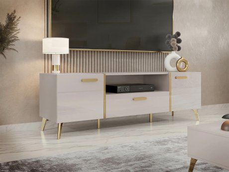 Meuble TV Comfivo Teslomo 113 (Cachemire + Cachemire Brillant)