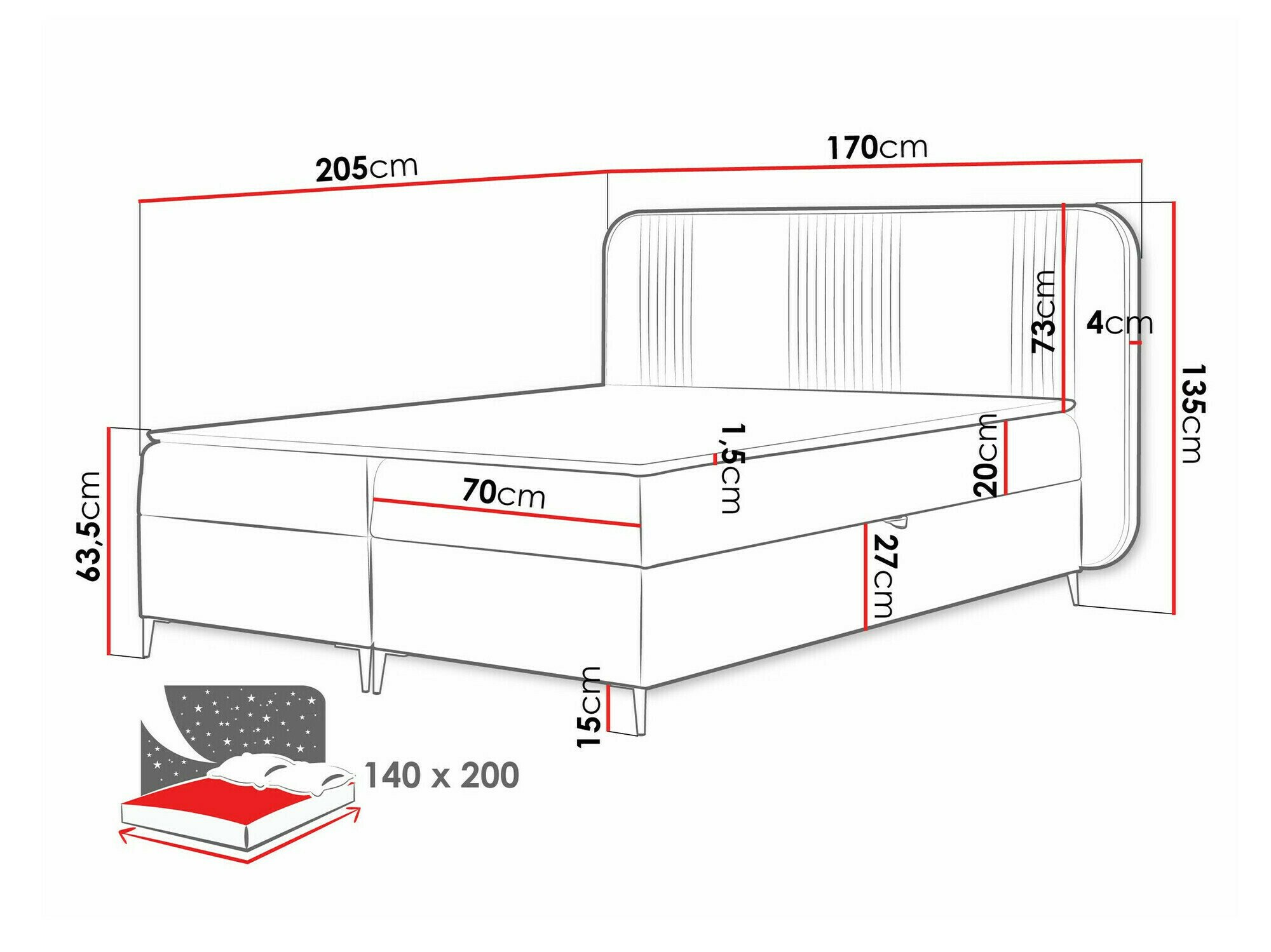 Lit boxspring Sonus (Magic Velvet 2216)