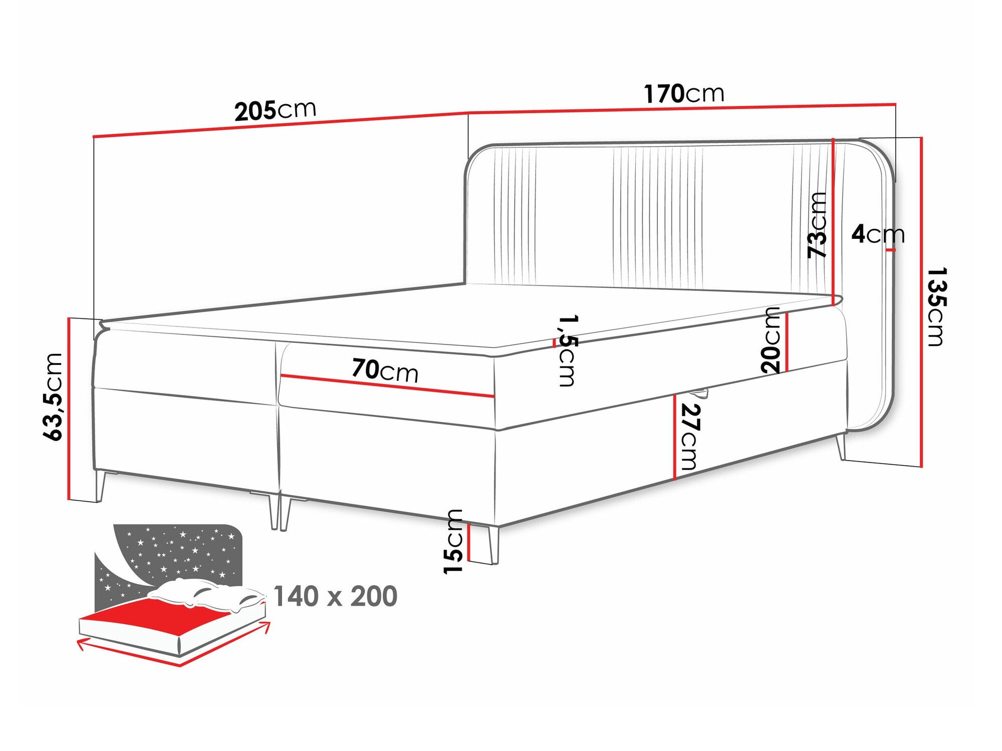 Lit boxspring Sonus (Magic Velvet 2217)