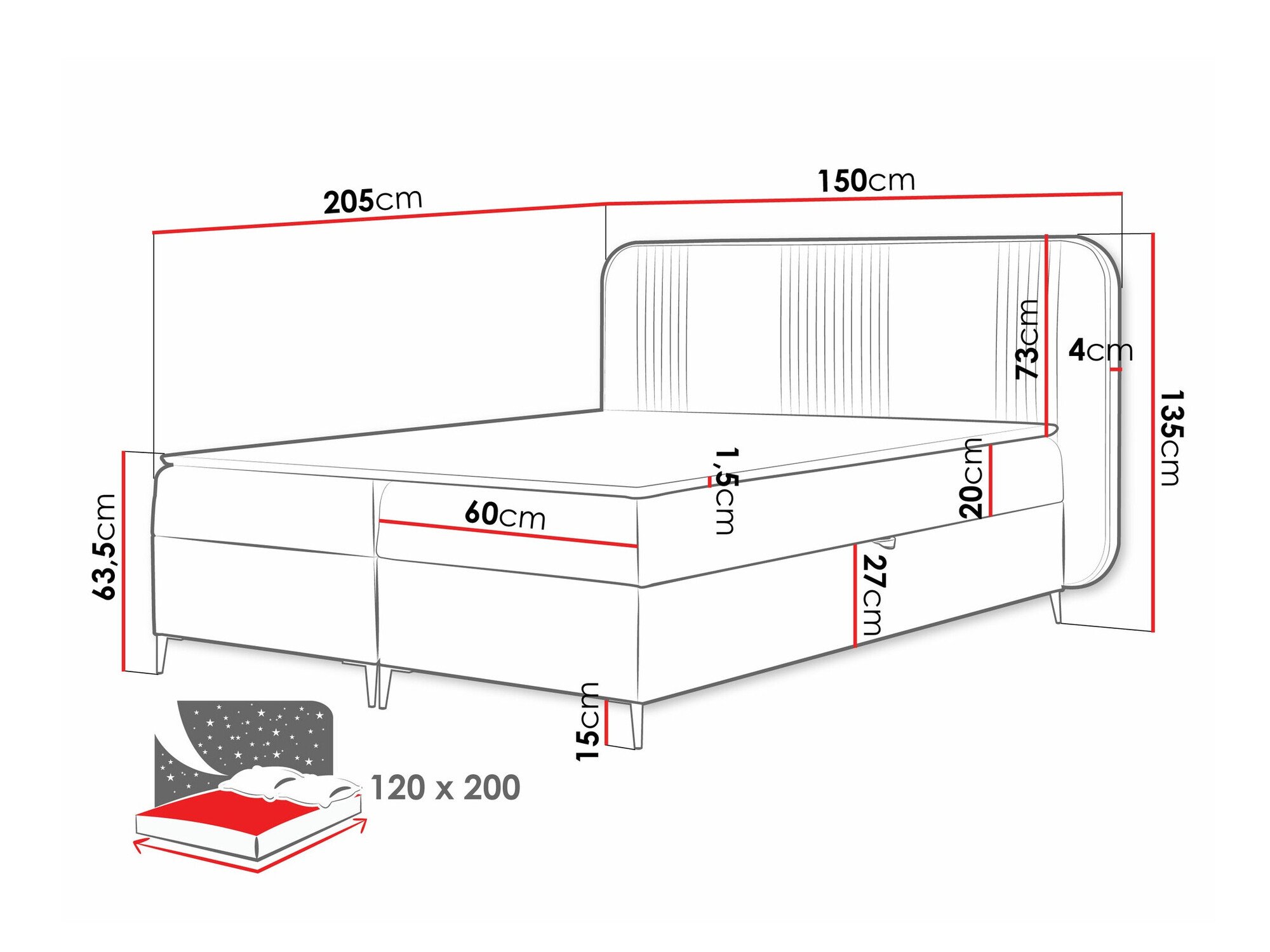 Lit boxspring Sonus (Magic Velvet 2219)