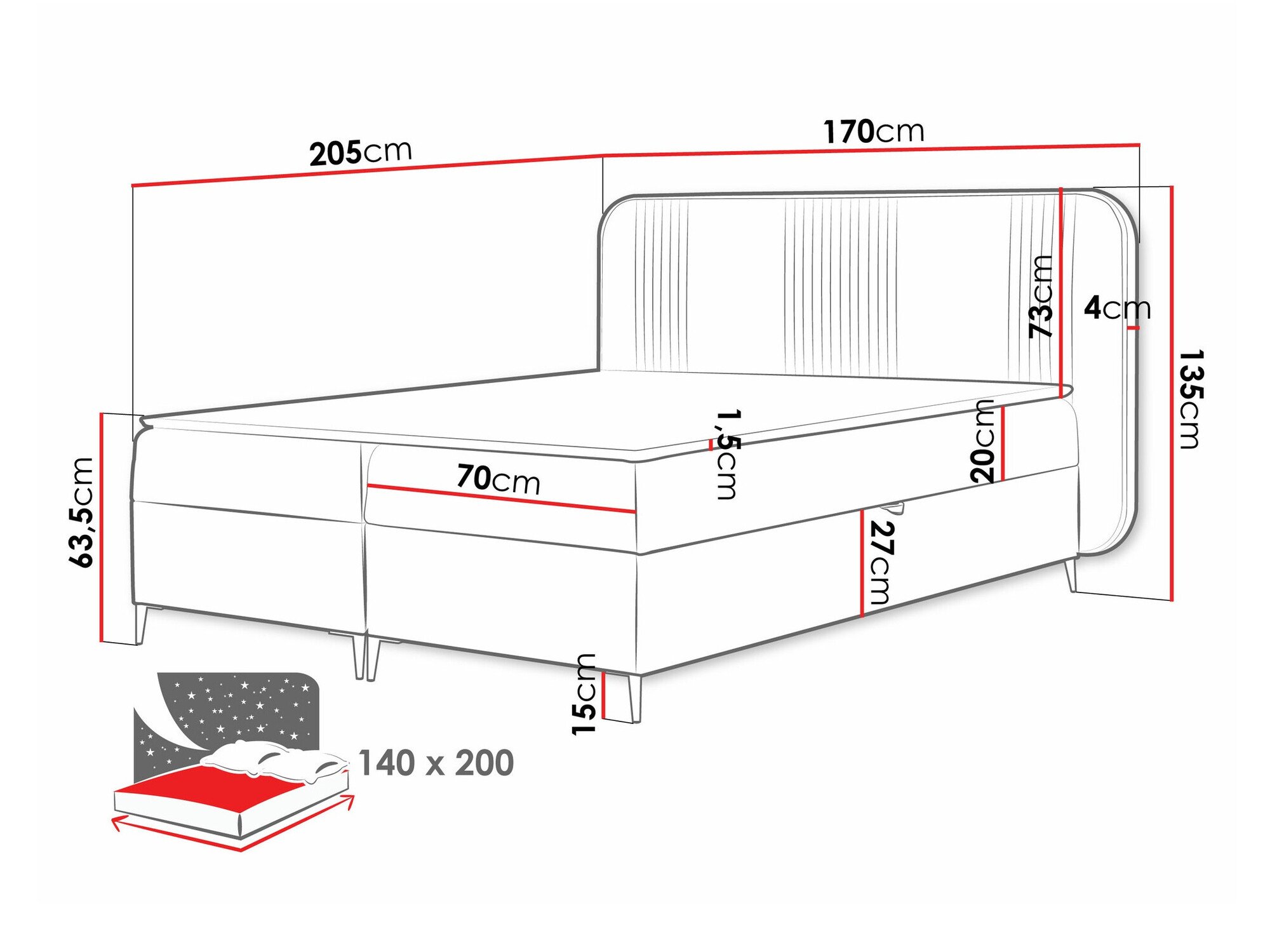 Lit boxspring Sonus (Magic Velvet 2219)