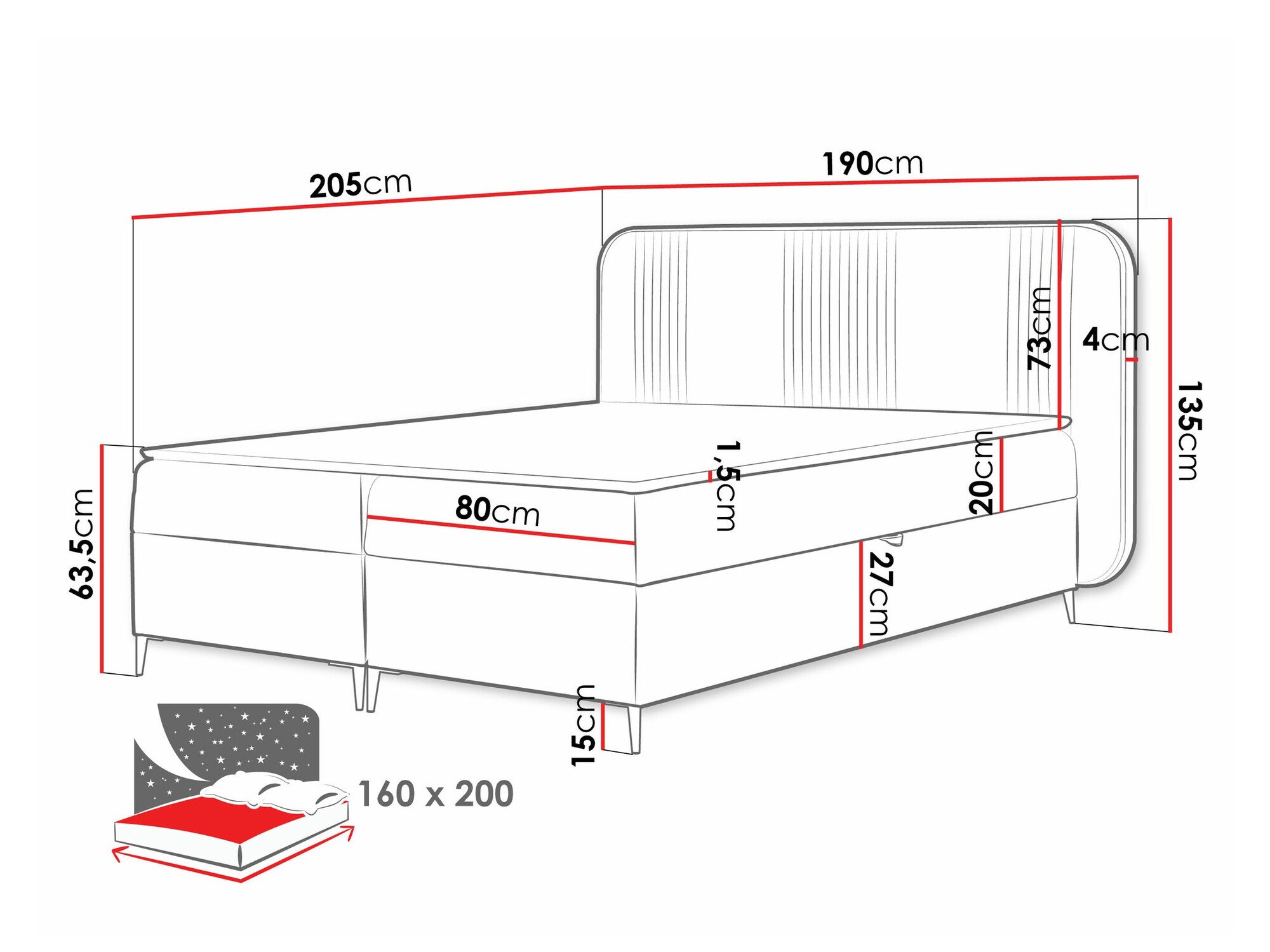 Lit boxspring Sonus (Magic Velvet 2219)