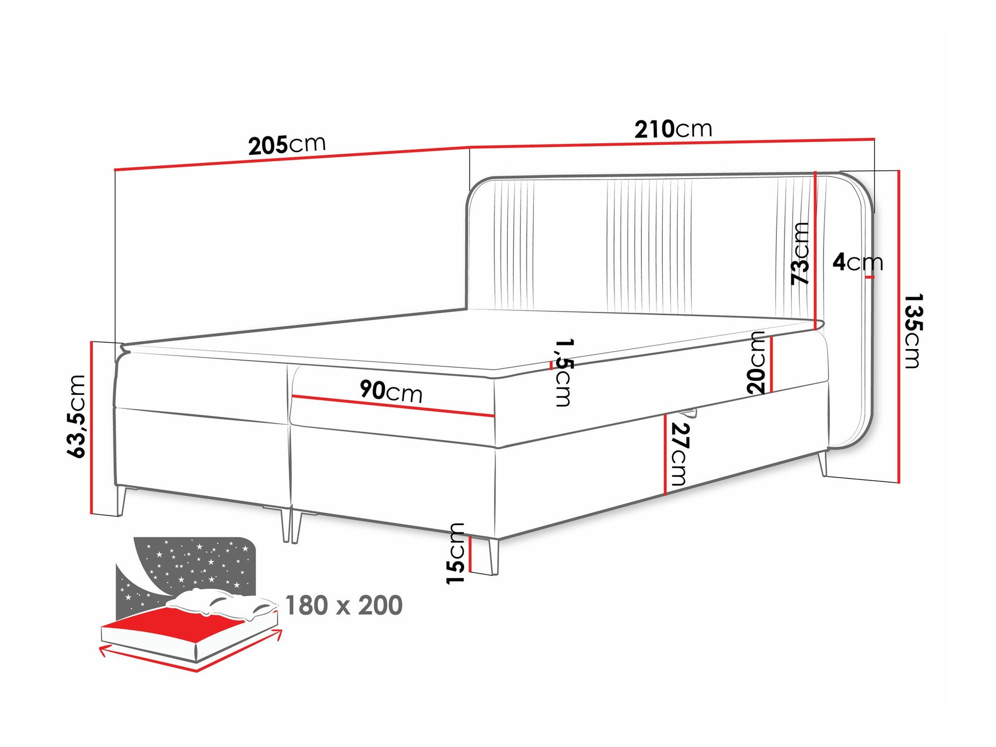 Lit boxspring Sonus (Magic Velvet 2219)