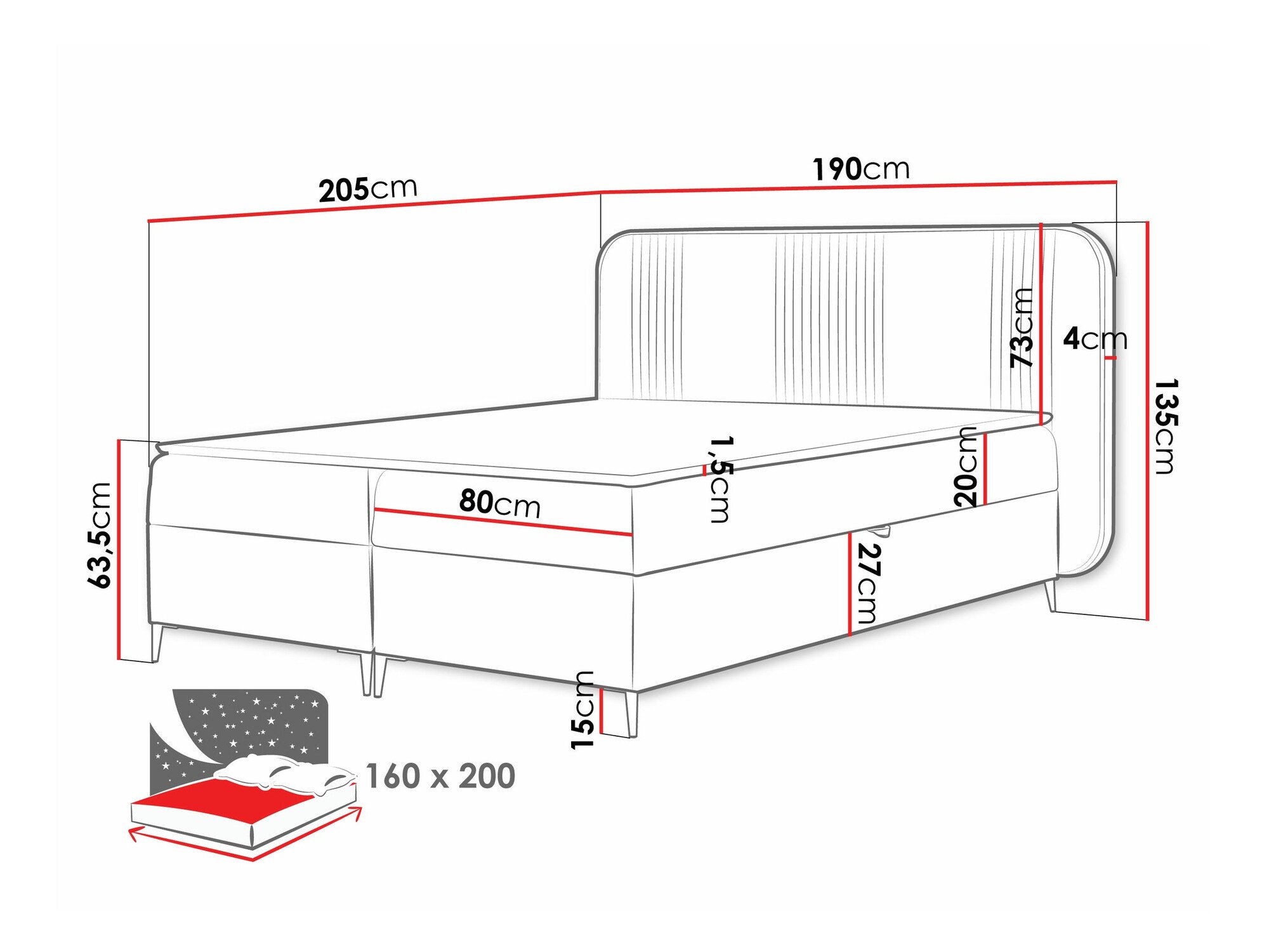 Lit boxspring Sonus (Magic Velvet 2239)
