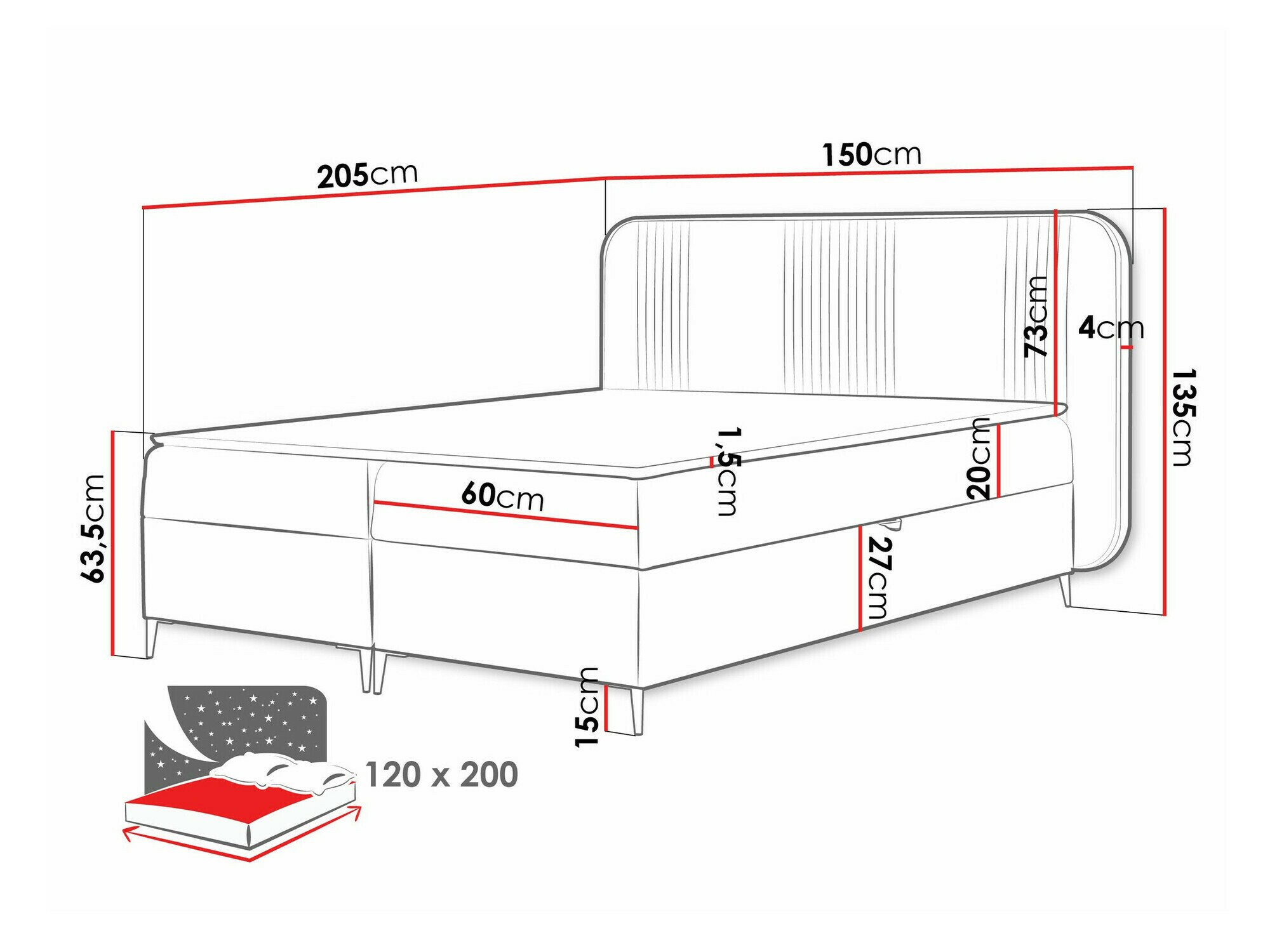 Lit boxspring Sonus (Magic Velvet 2239)