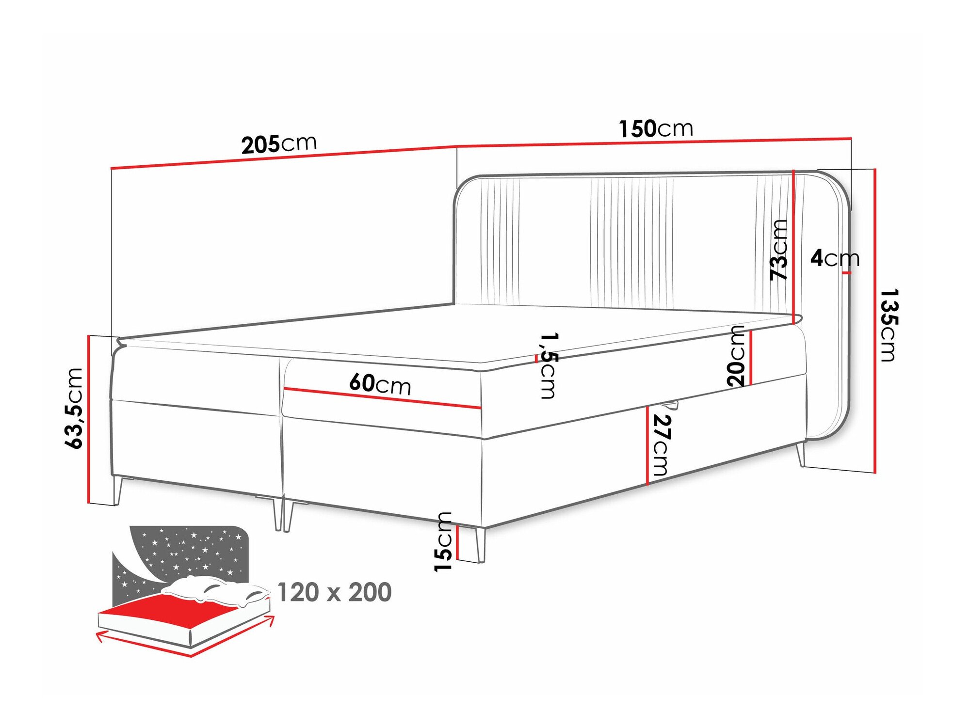 Lit boxspring Sonus (Magic Velvet 2256)