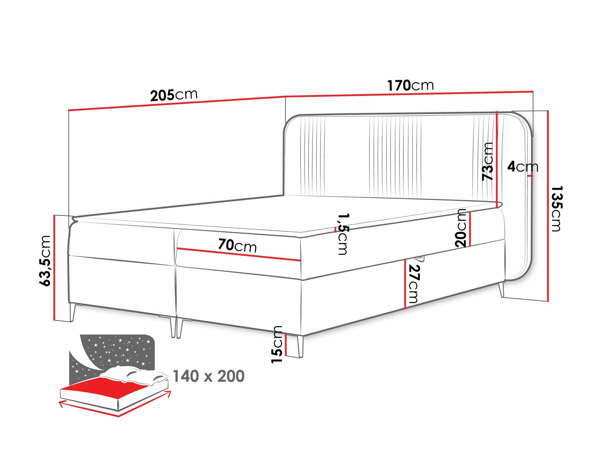 Lit boxspring Sonus (Magic Velvet 2256)