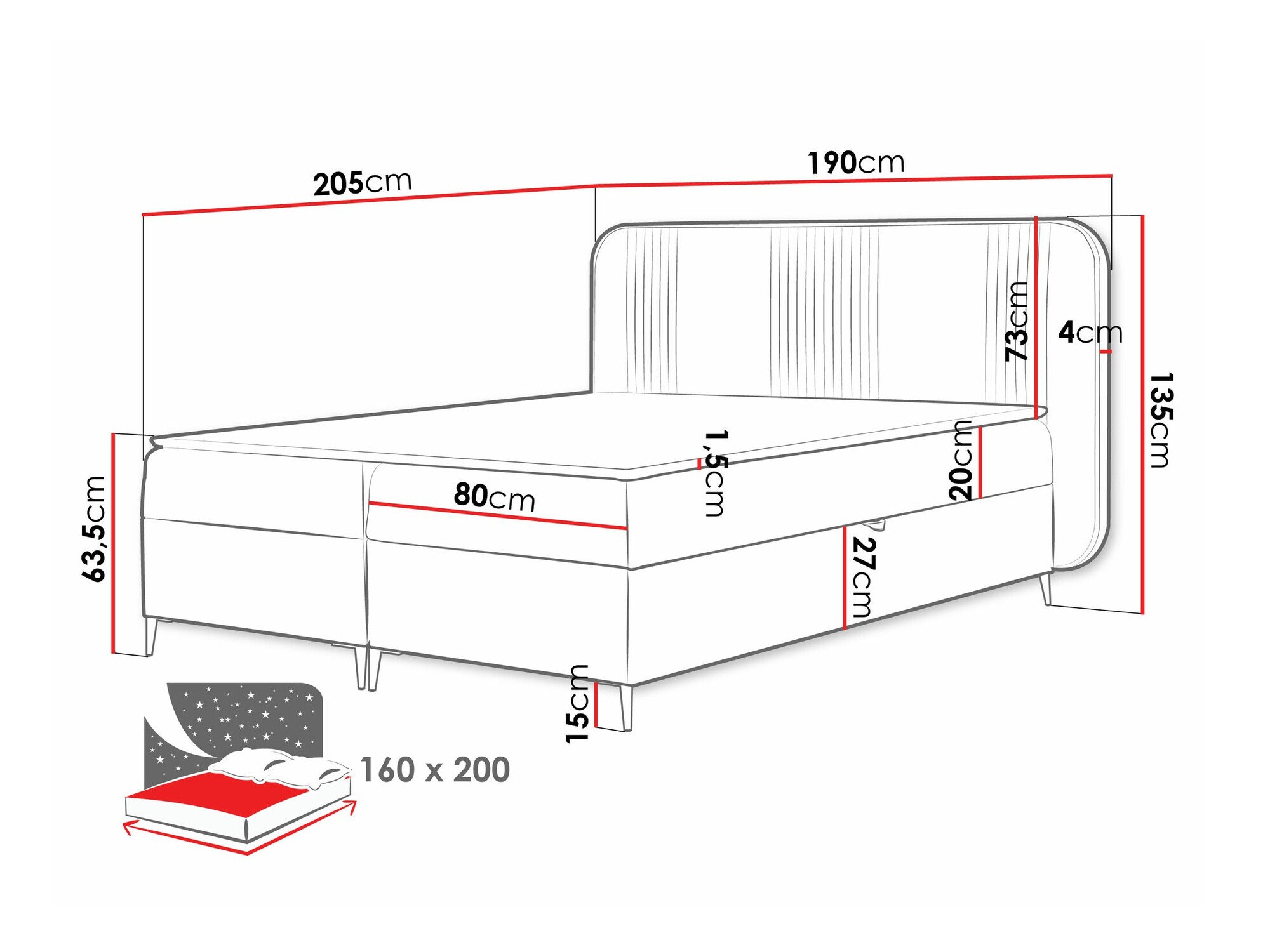 Lit boxspring Sonus (Magic Velvet 2256)