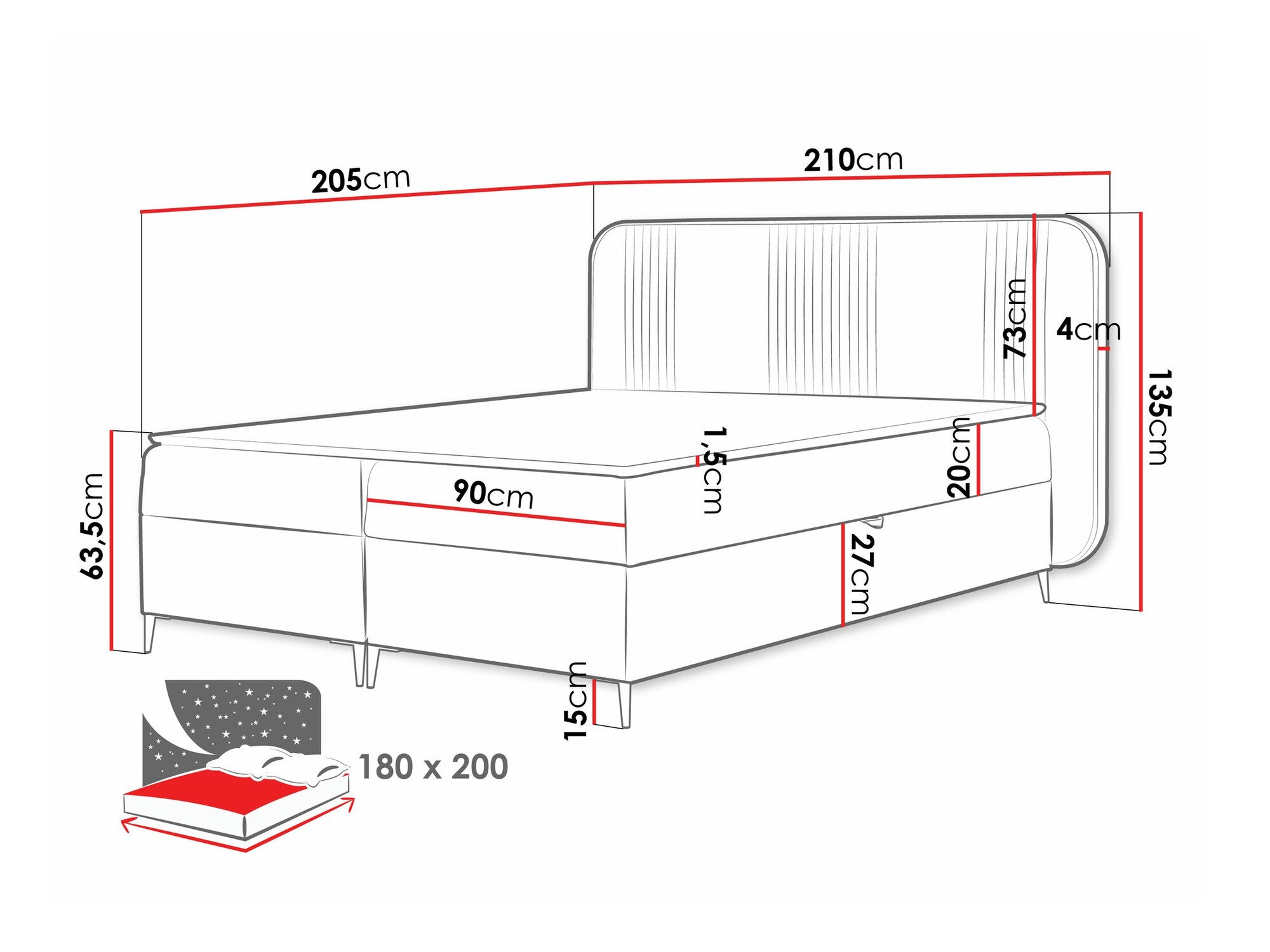 Lit boxspring Sonus (Magic Velvet 2256)