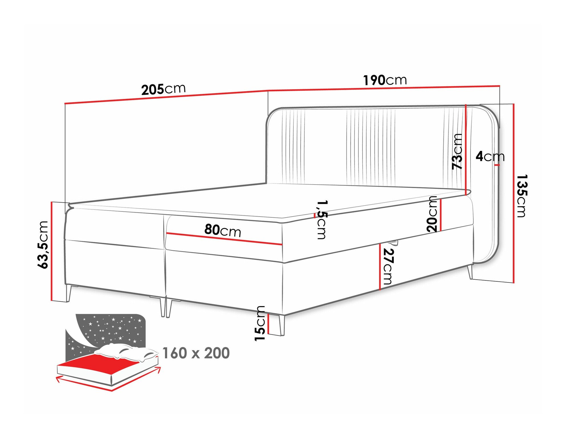 Lit boxspring Sonus (Magic Velvet 2257)