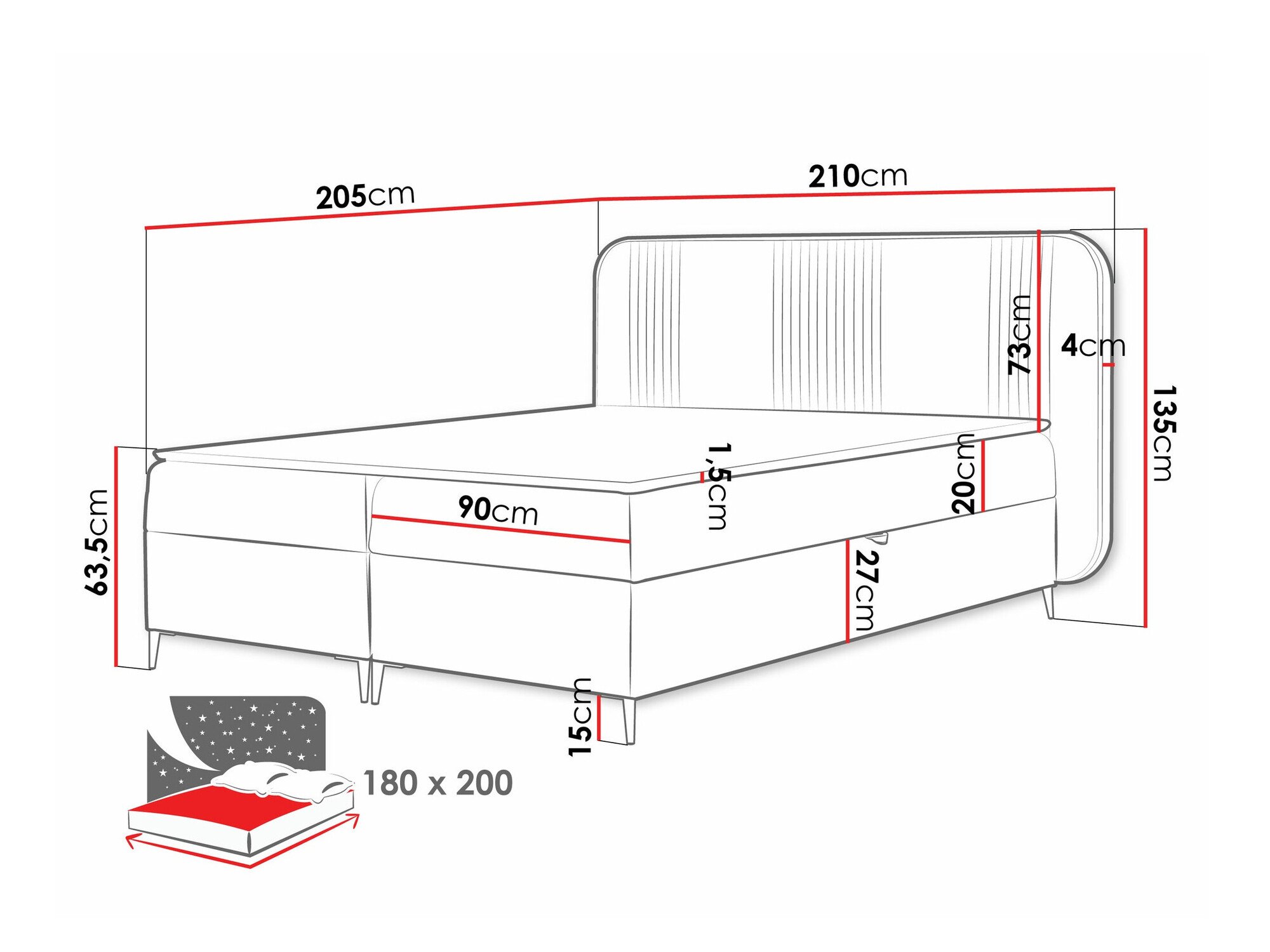 Lit boxspring Sonus (Magic Velvet 2257)