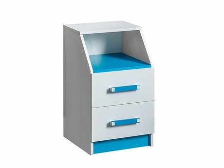 Tiroirs de bureau Sorviru 102 (Blanc + Turquoise)