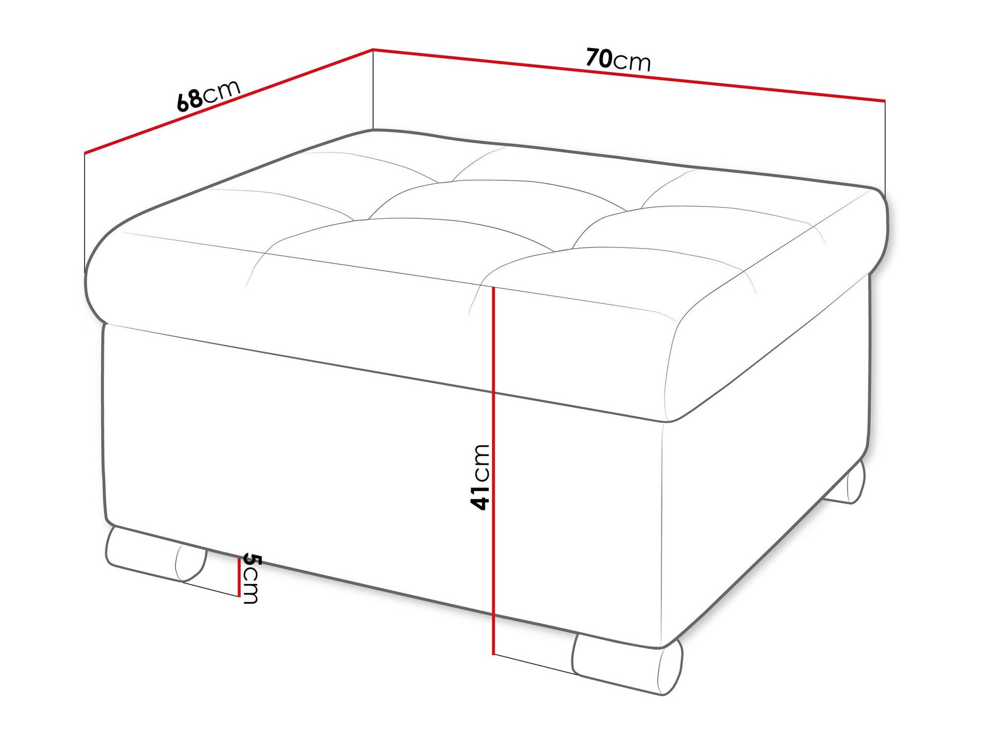 Pouf Comfivo Gemma (Coral 45)