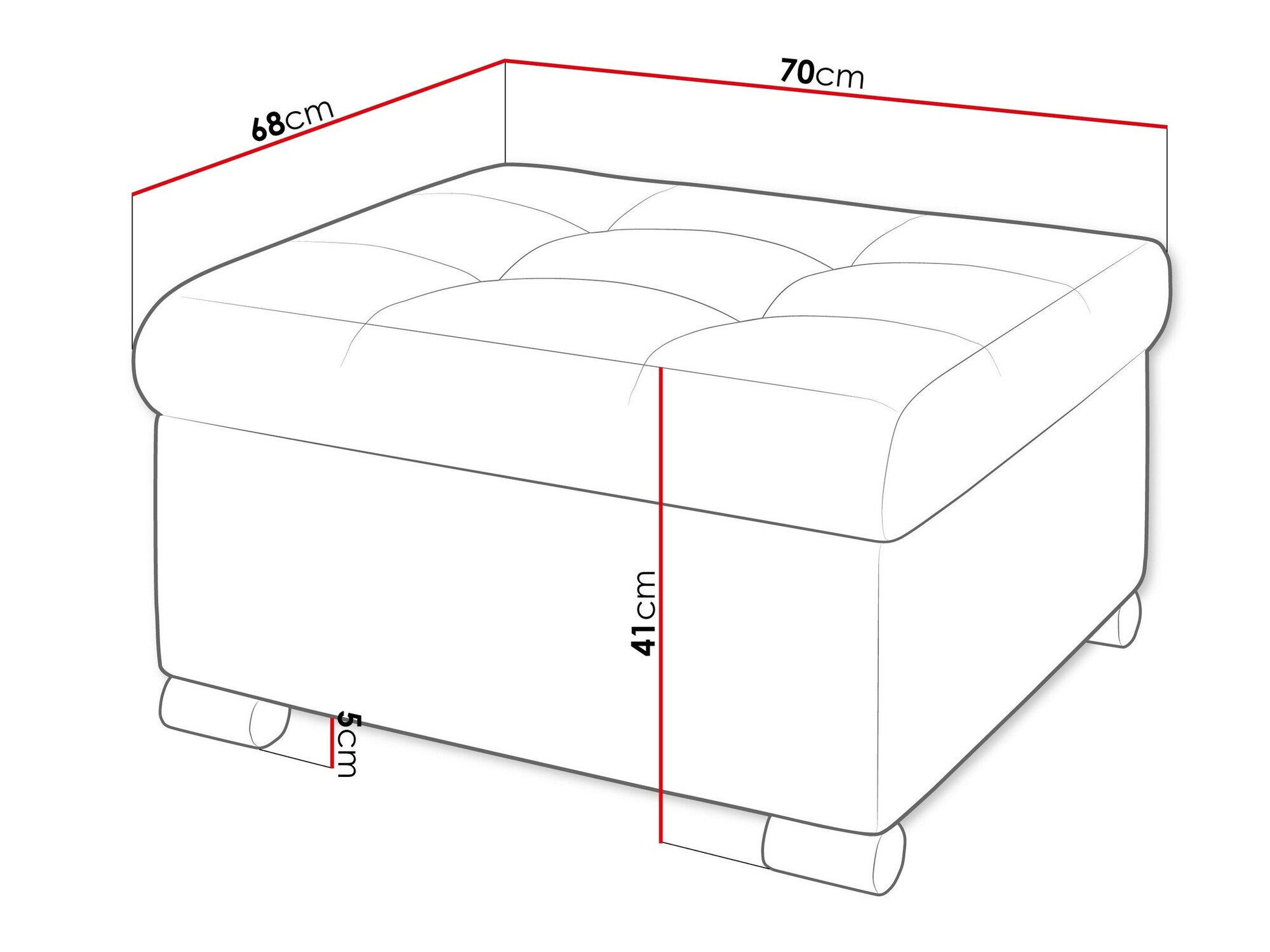 Pouf Comfivo Gemma (Coral 55)