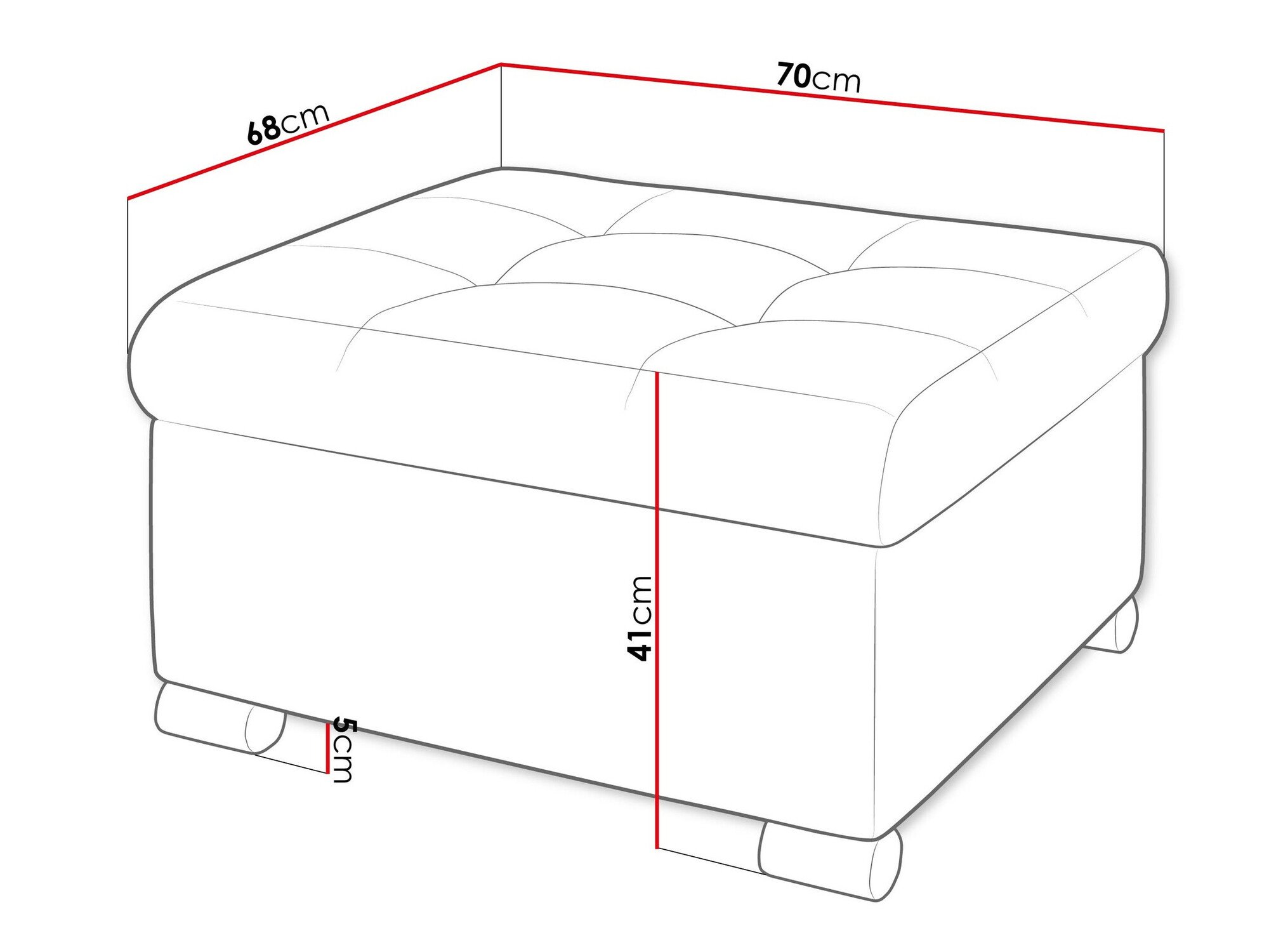 Pouf Comfivo Gemma (Coral 65)