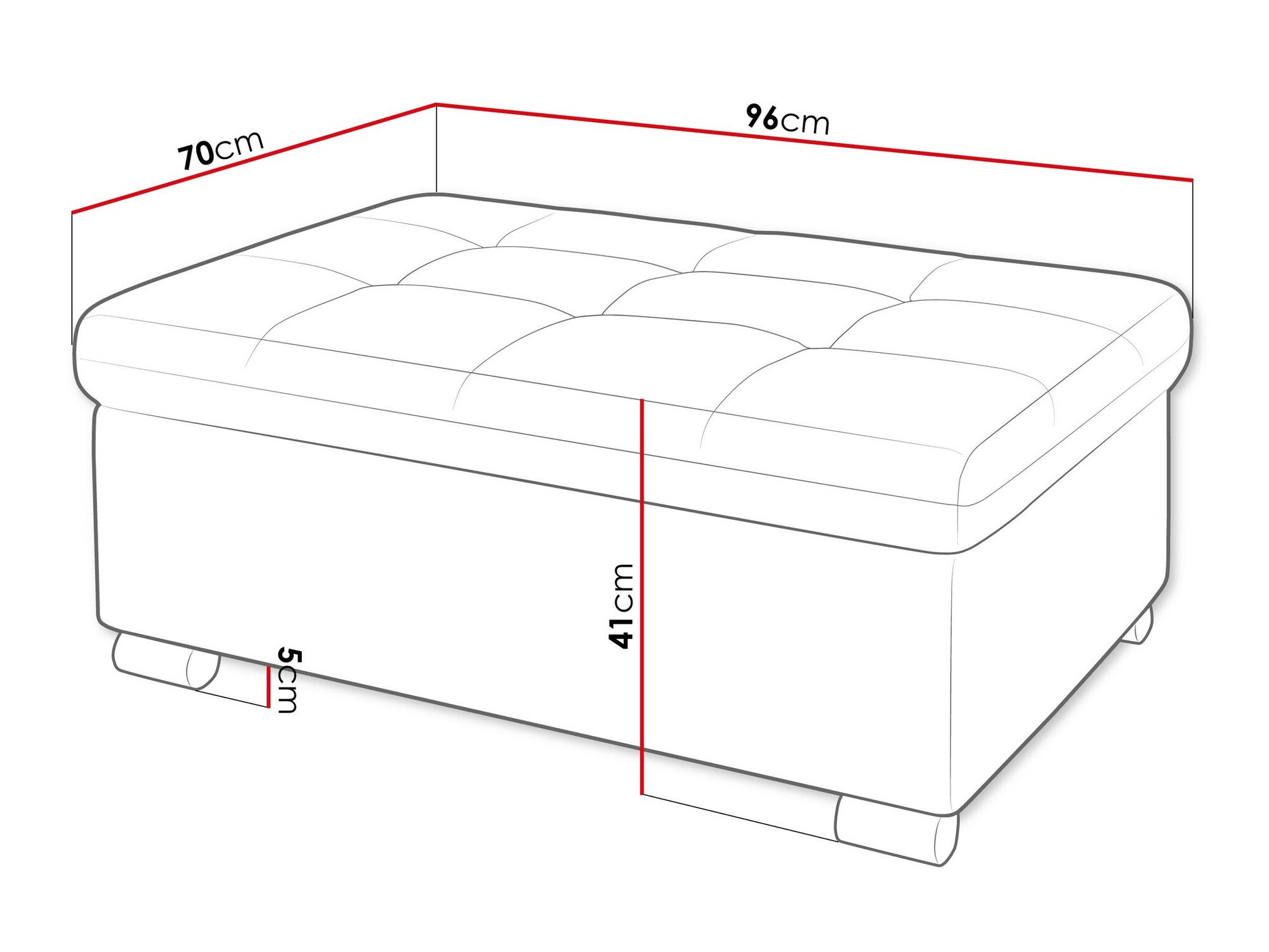 Banc rembourré Comfivo Gemma I (Coral 50)