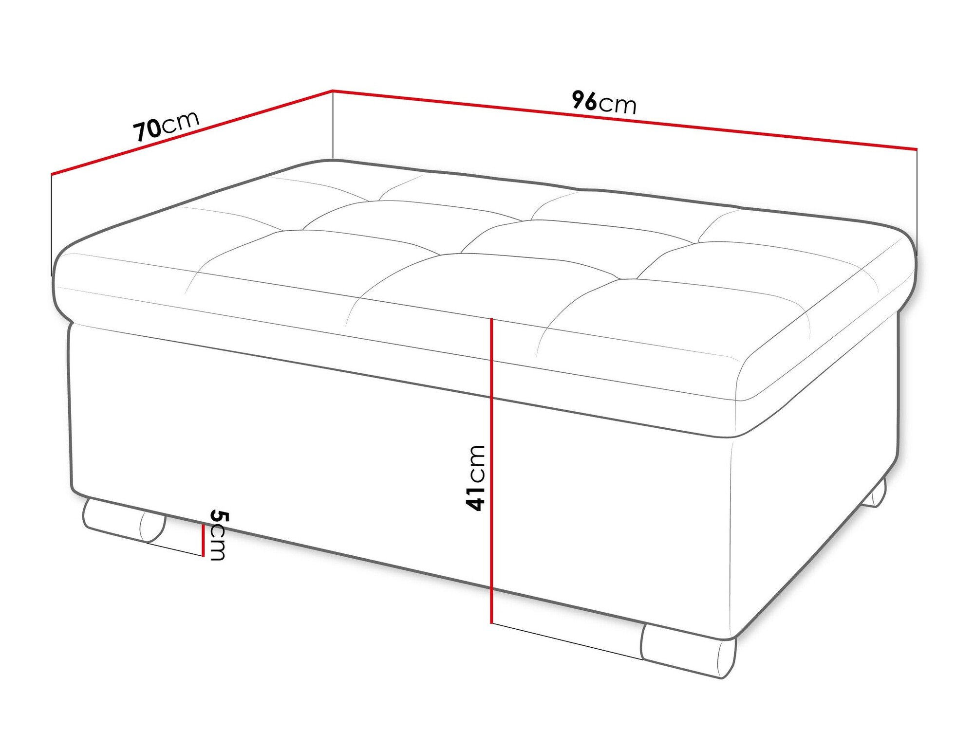 Banc rembourré Comfivo Gemma I (Coral 55)
