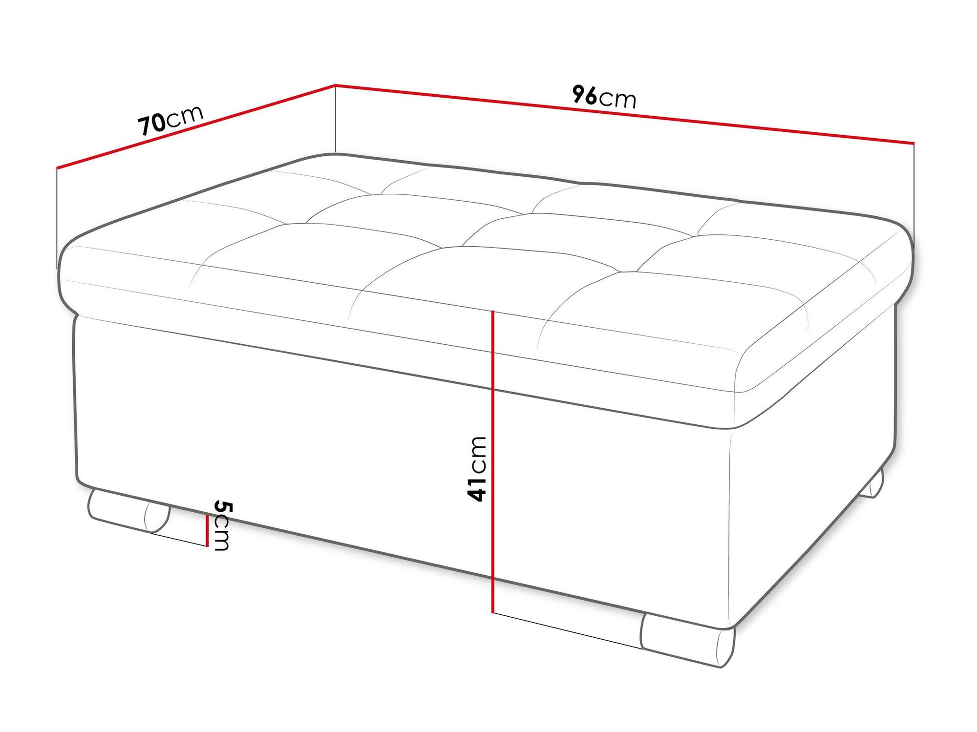 Banc rembourré Comfivo Gemma I (Coral 65)