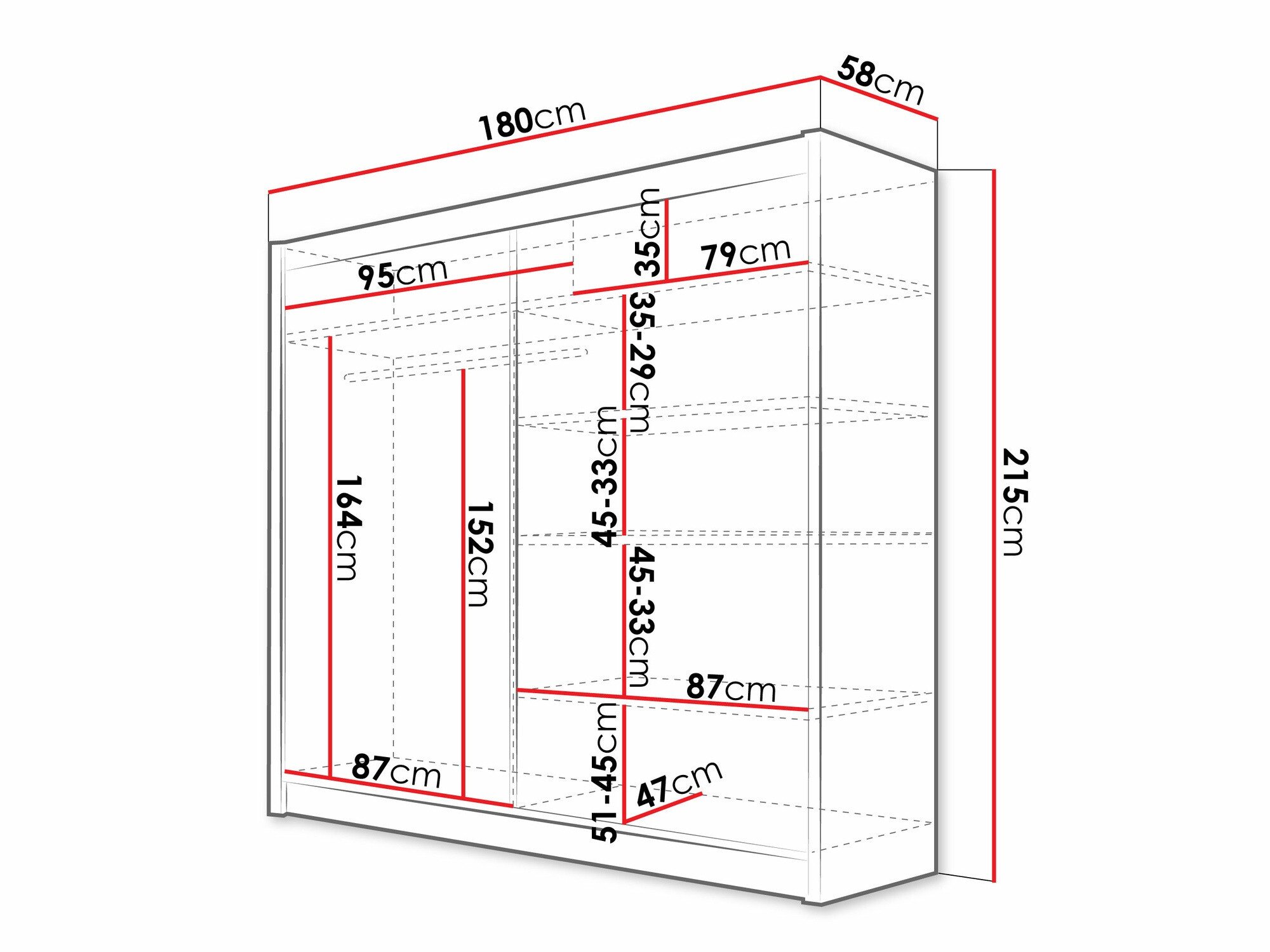 Armoire Closico 154 (Blanc)