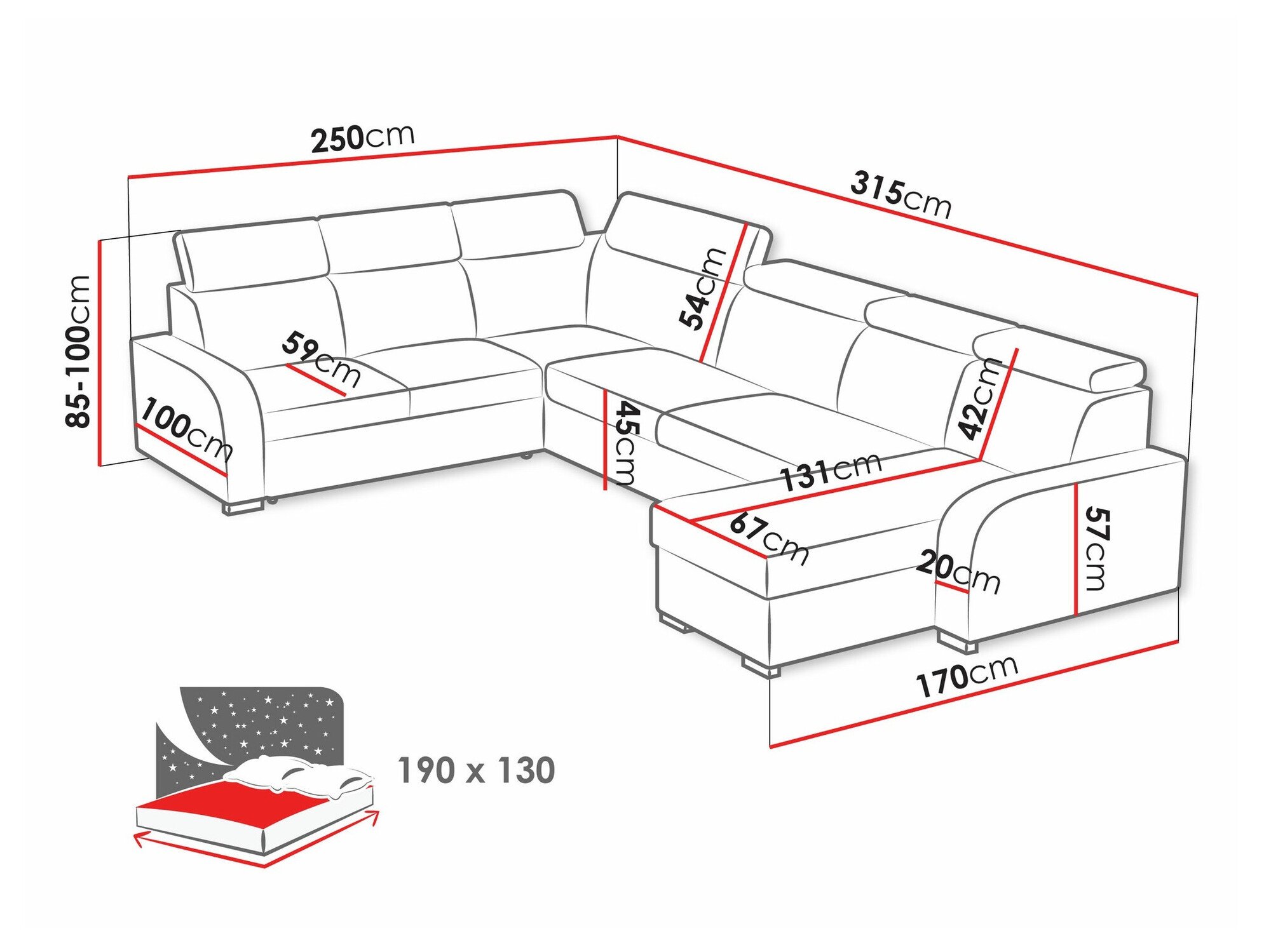 Canapé d'angle Etrcala 110 (Crown 2)