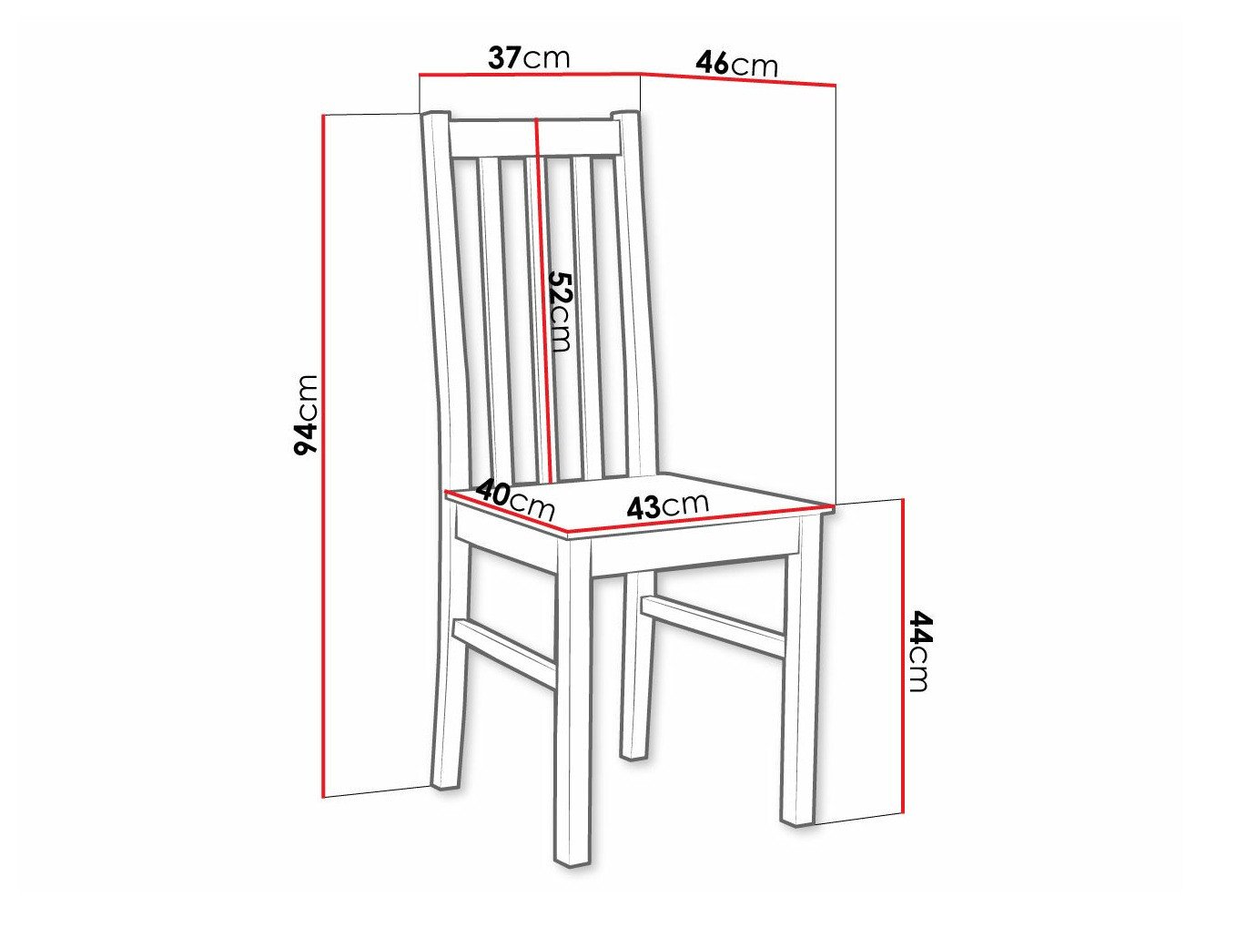 Chaise Victorville 115 (Noix)