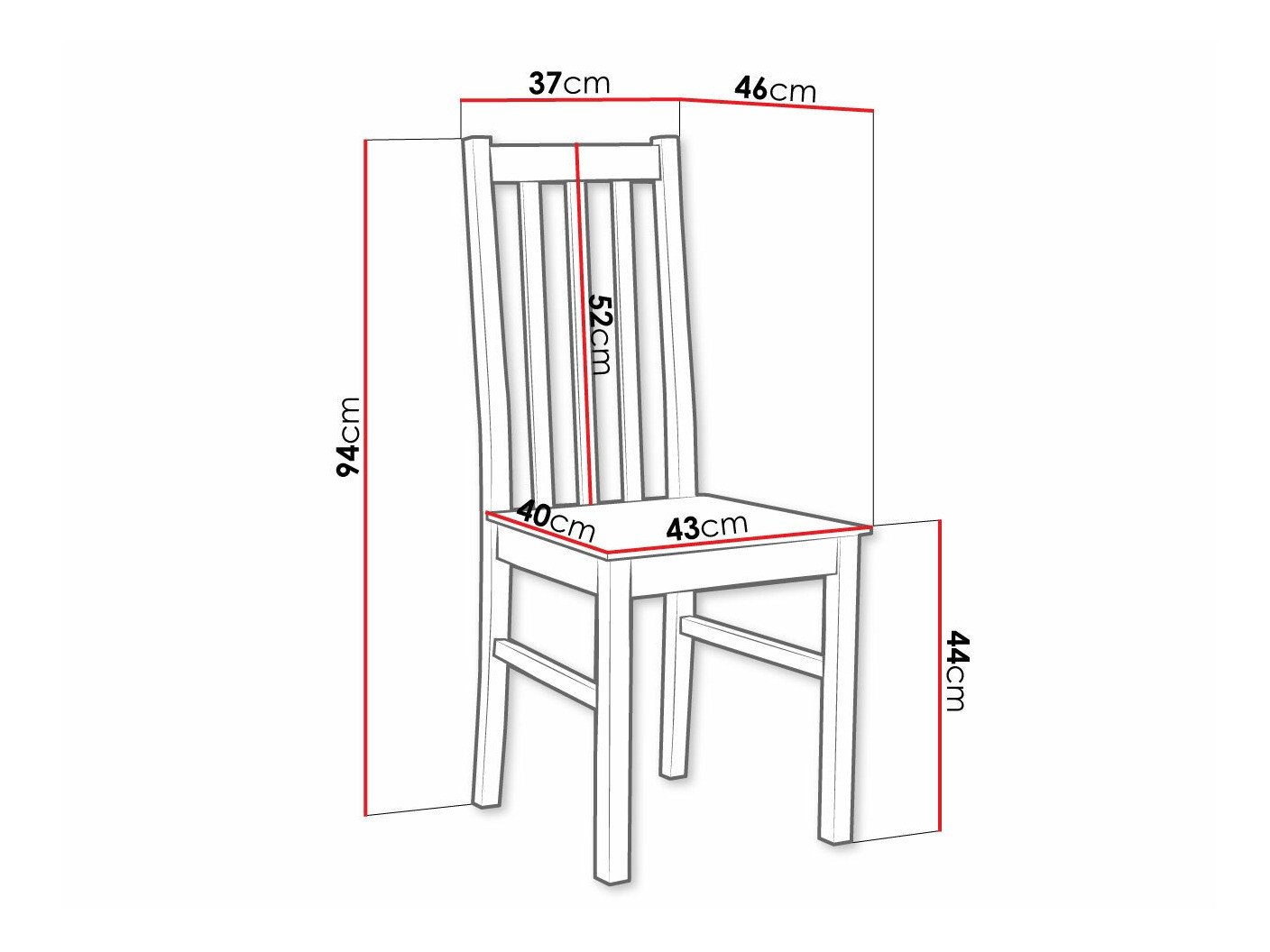 Chaise Victorville 115 (Sonoma chêne)