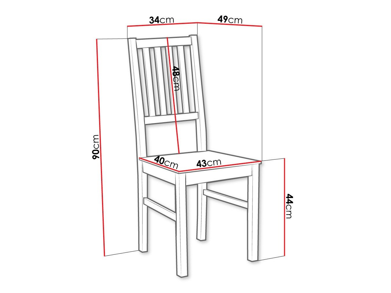 Chaise Victorville 135 (Blanc)