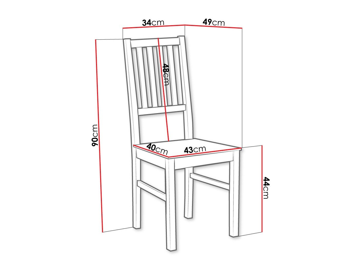 Chaise Victorville 135 (Noix)