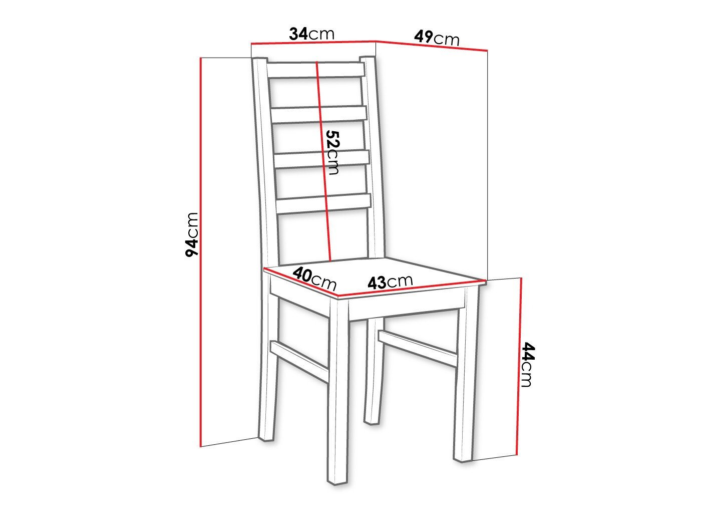 Chaise Victorville 136 (Blanc)