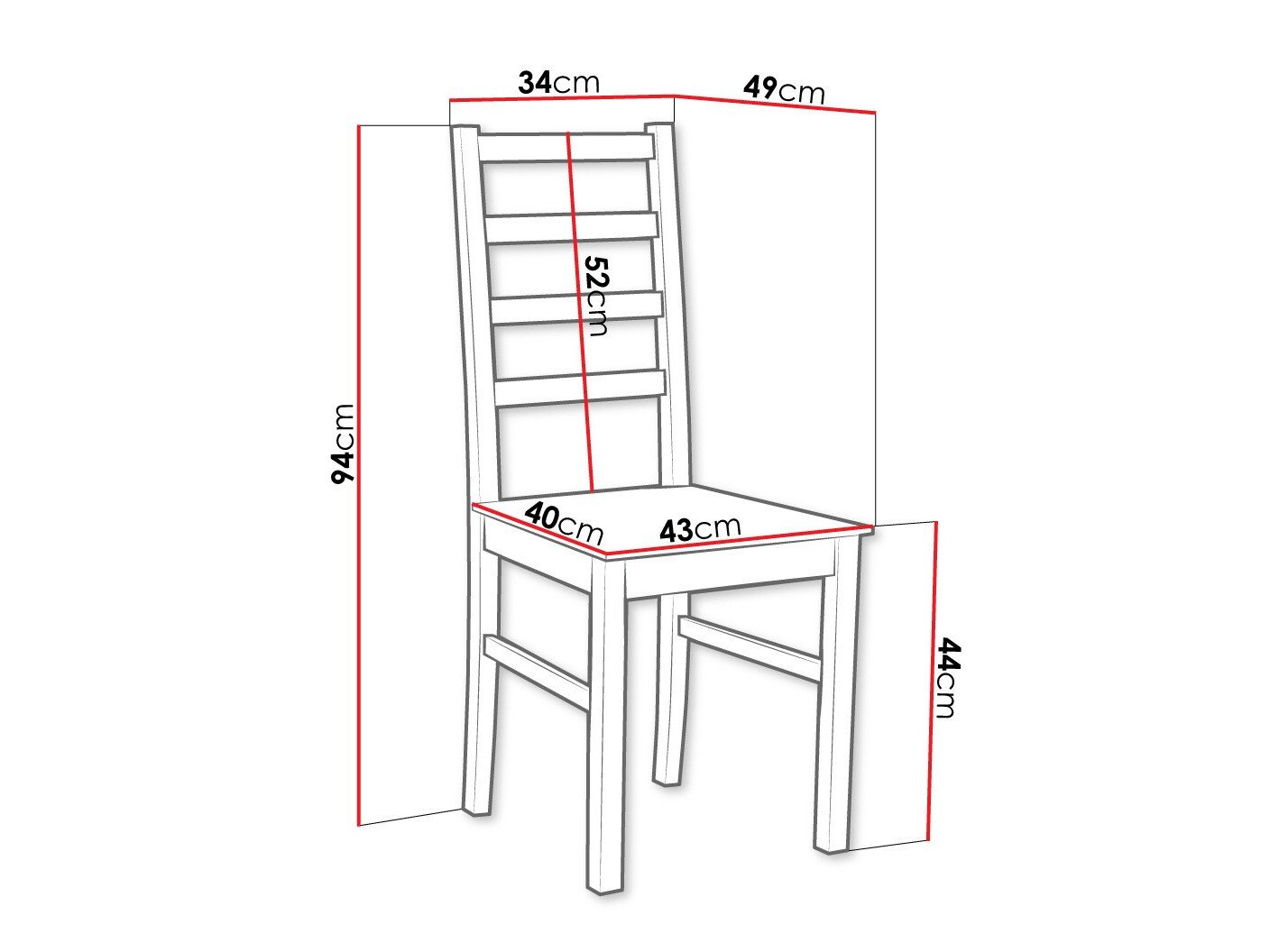 Chaise Victorville 136 (Noir)