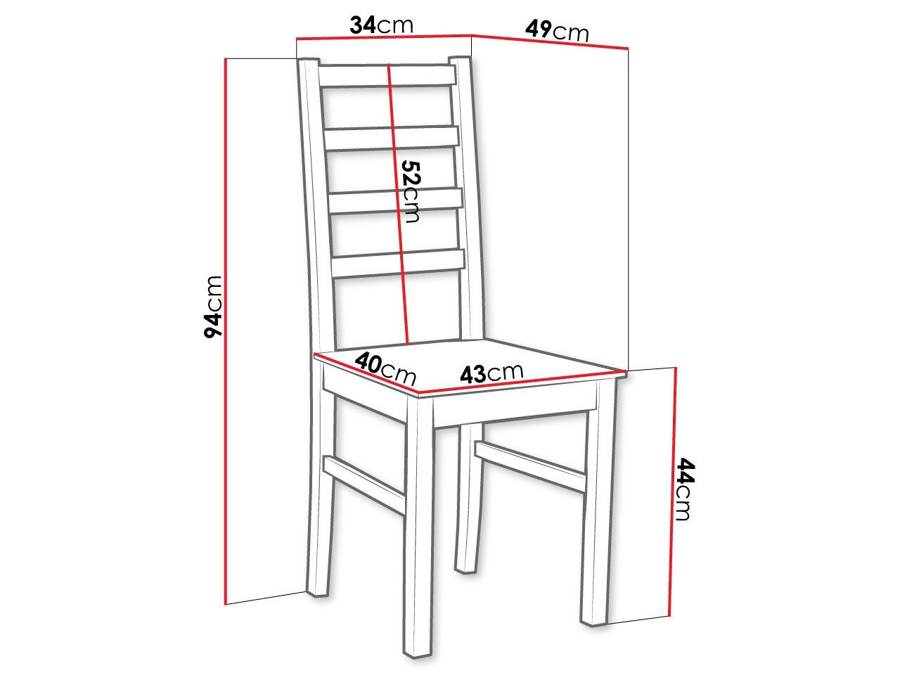 Chaise Victorville 136 (Noix)