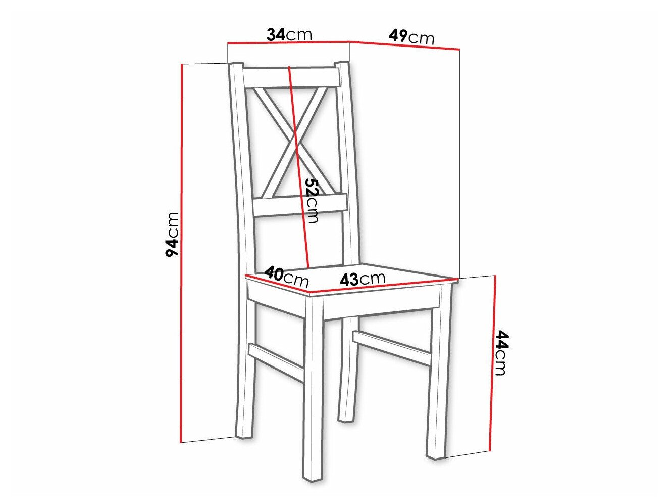 Chaise Victorville 137 (Blanc)