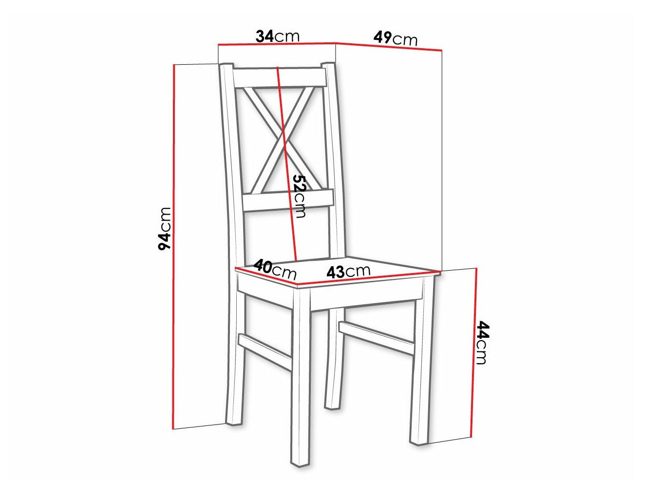 Chaise Victorville 137 (Noir)