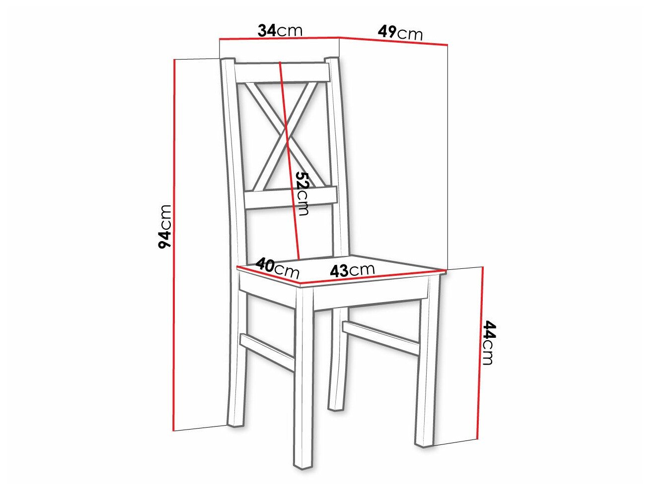 Chaise Victorville 137 (Noix)