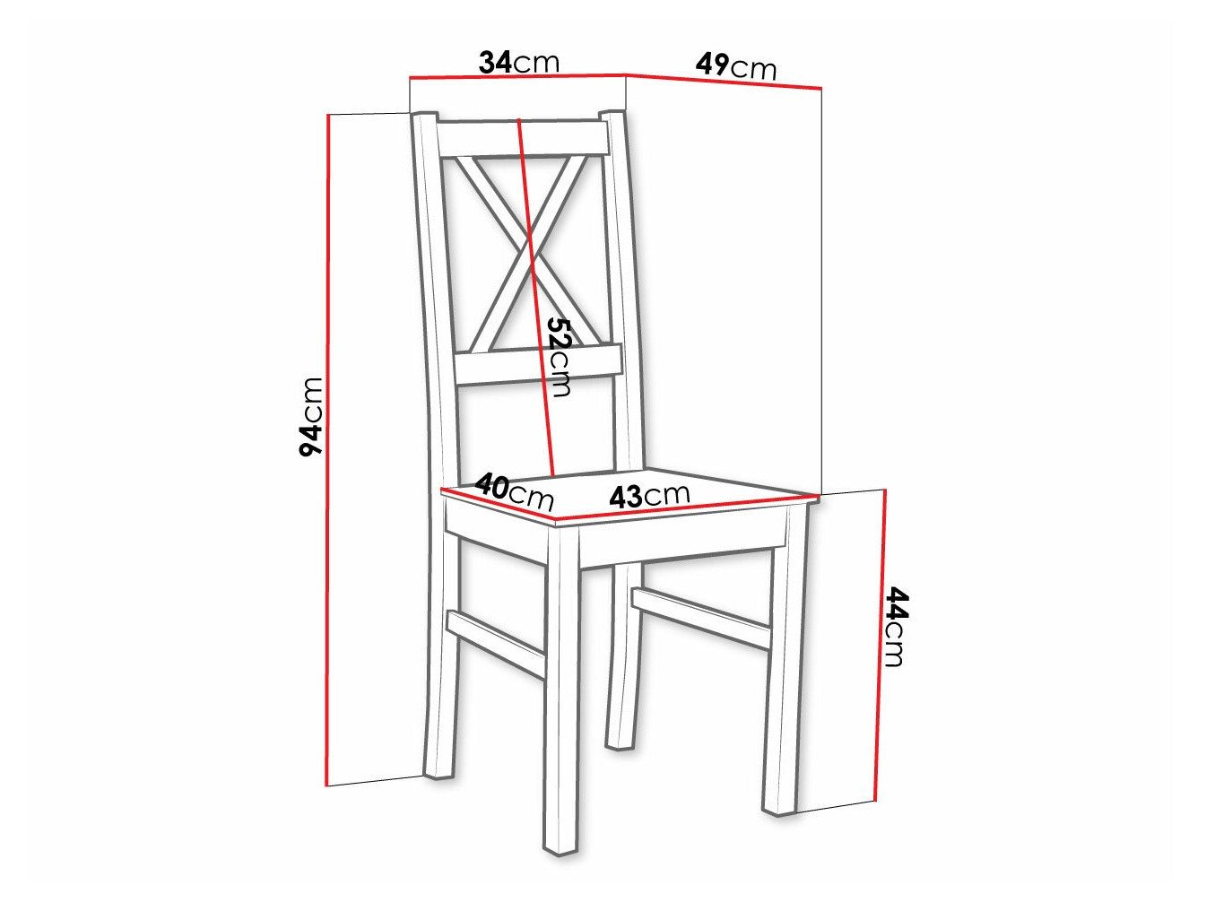 Chaise Victorville 137 (Sonoma chêne)