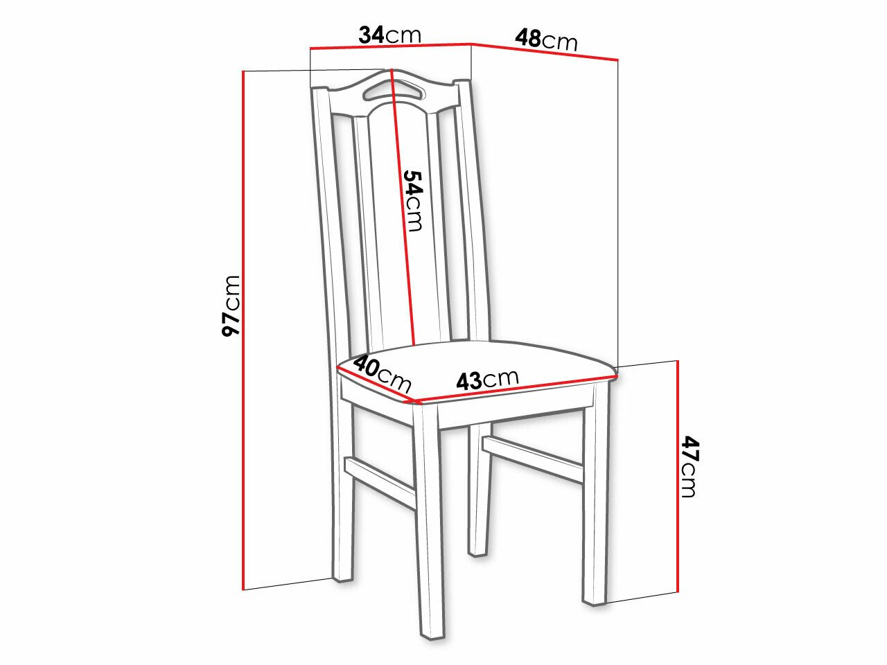 Chaise Victorville 139 (Noix)