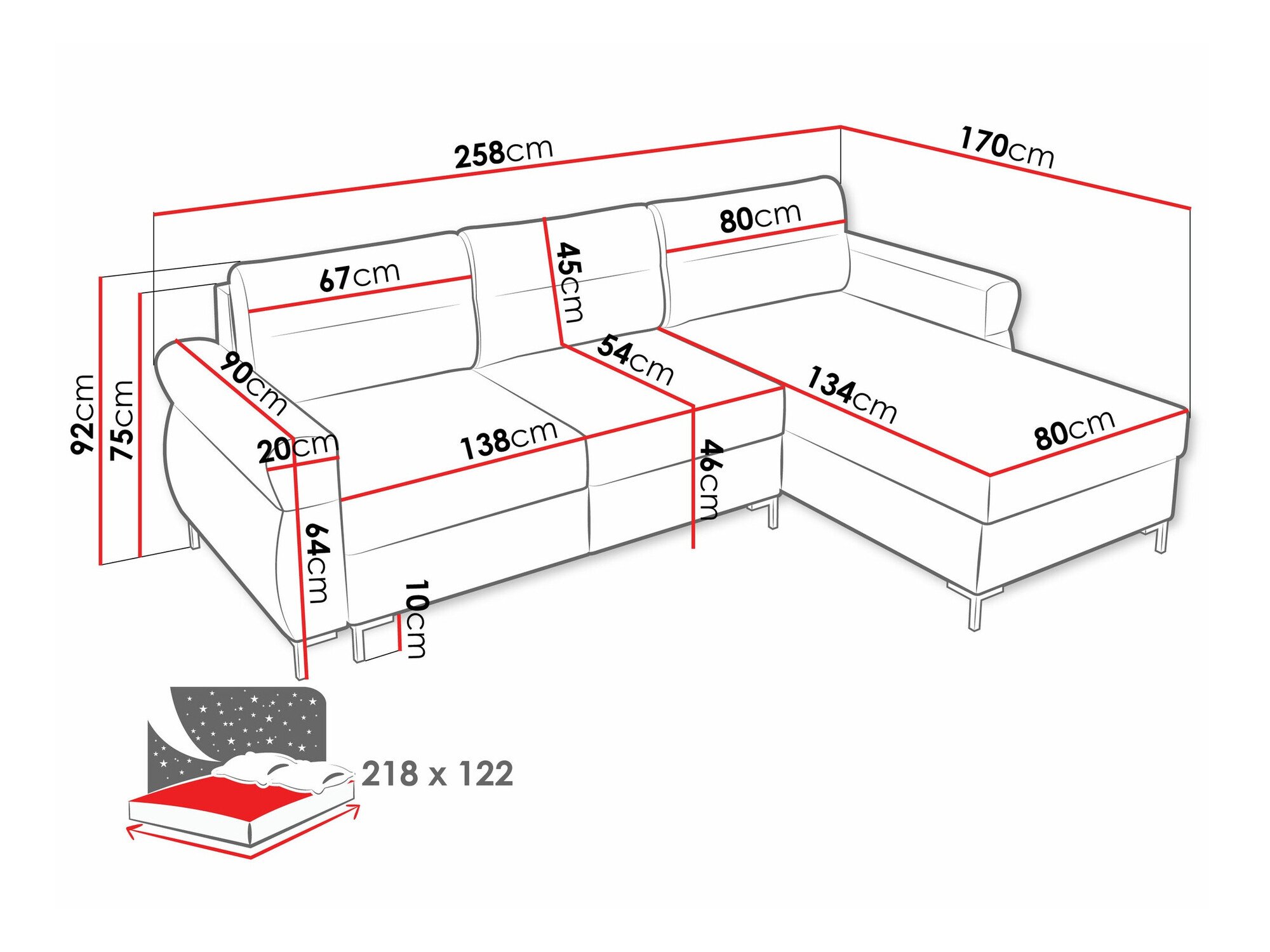 Canapé d'angle Stonecrest 103 (Sierra 744)