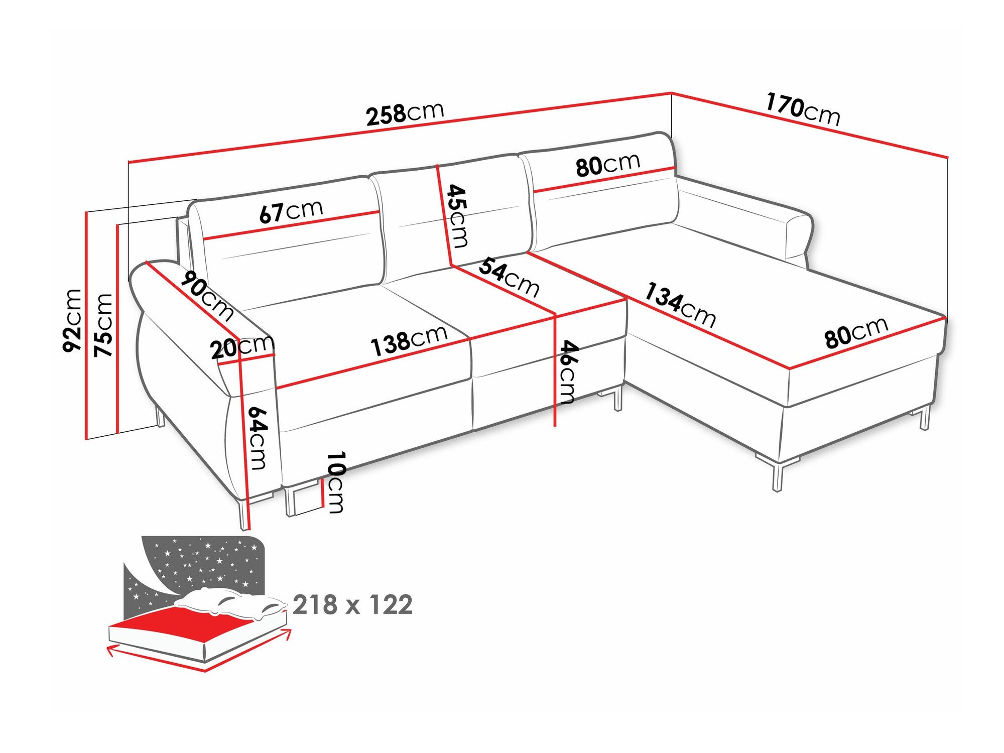 Canapé d'angle Stonecrest 103 (Sierra 746)