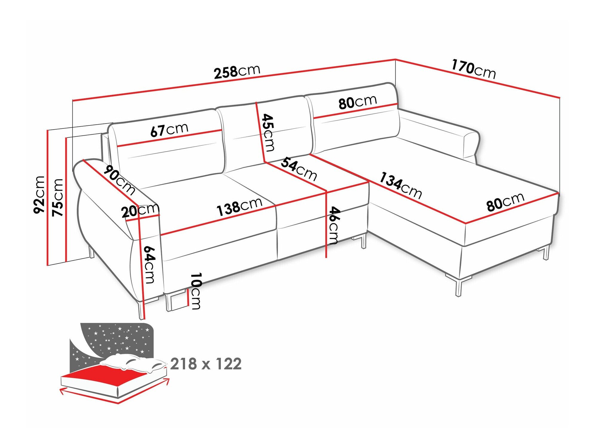 Canapé d'angle Stonecrest 103 (Sierra 748)