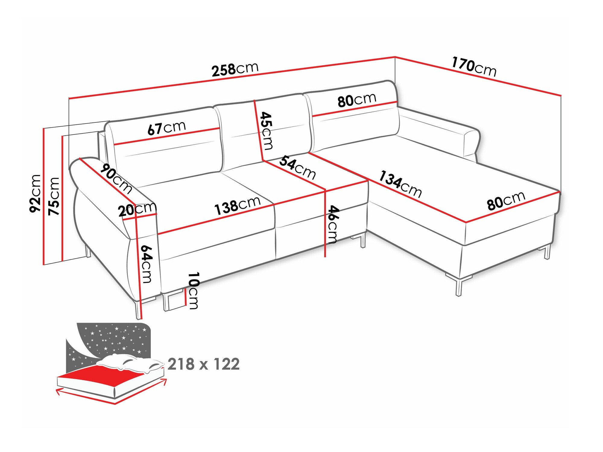 Canapé d'angle Stonecrest 103 (Sierra 751)