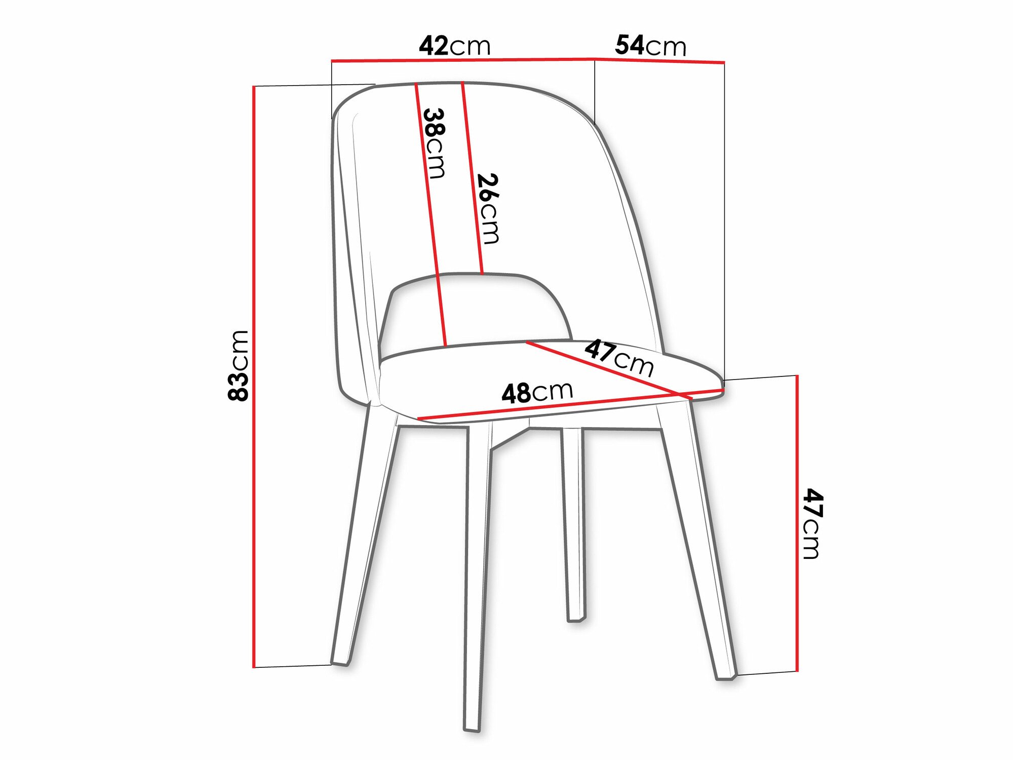 Chaise Victorville 363 (Blanc)