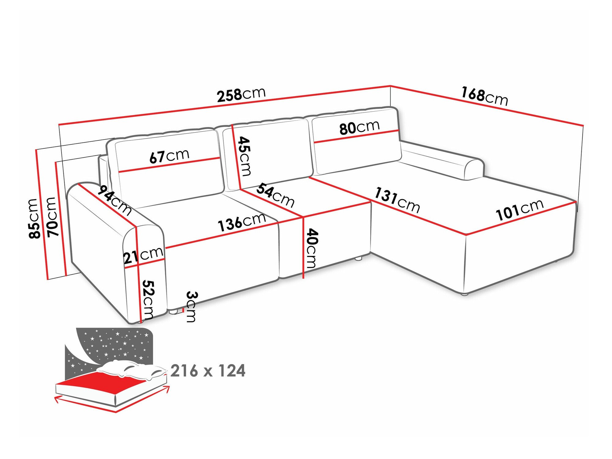 Canapé d'angle Stonecrest 105 (Sierra 741)