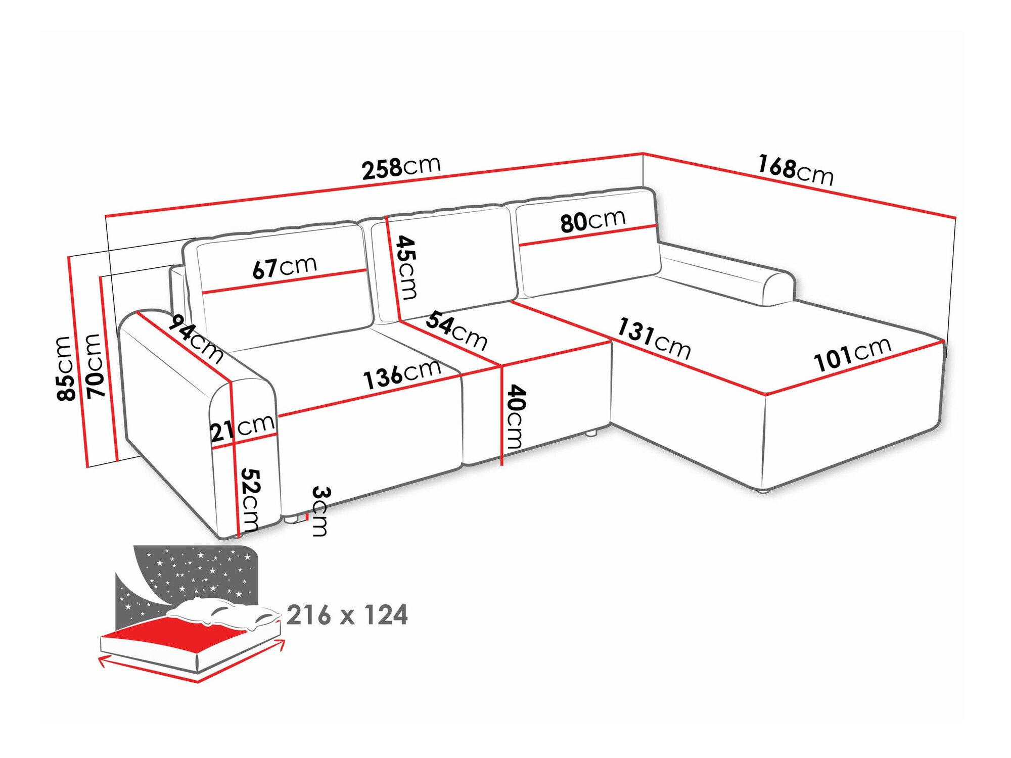 Canapé d'angle Stonecrest 105 (Sierra 746)