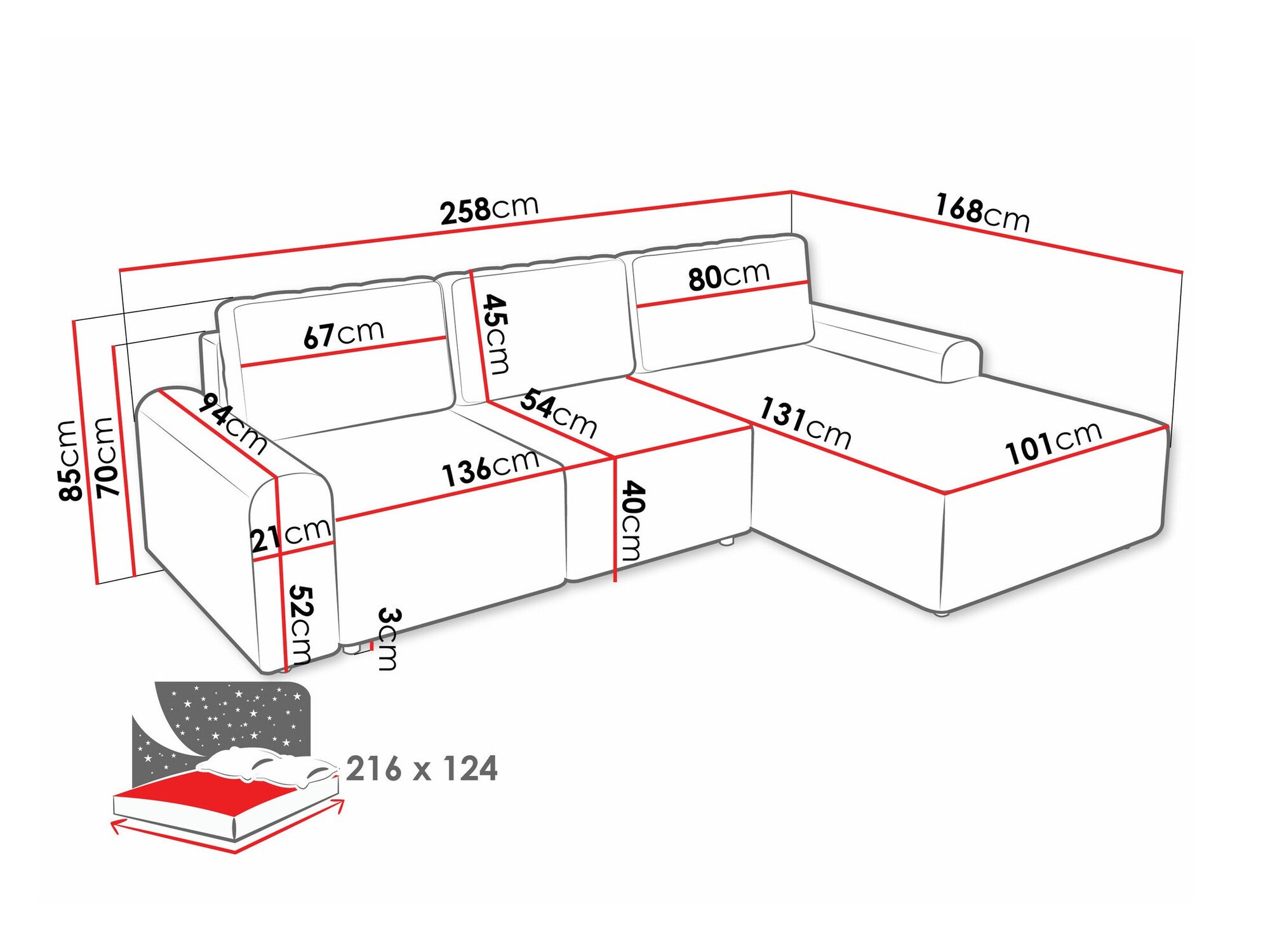 Canapé d'angle Stonecrest 105 (Sierra 746)